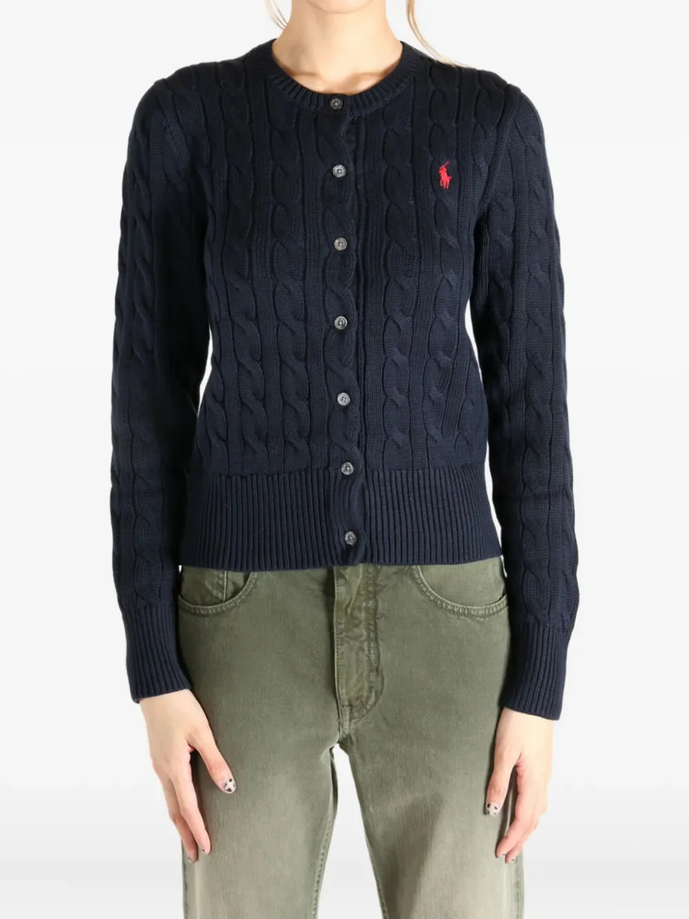 Polo Ralph Lauren Ribbed Button-Down Sweater with Exclusive Embroidery - Size S - Image 3