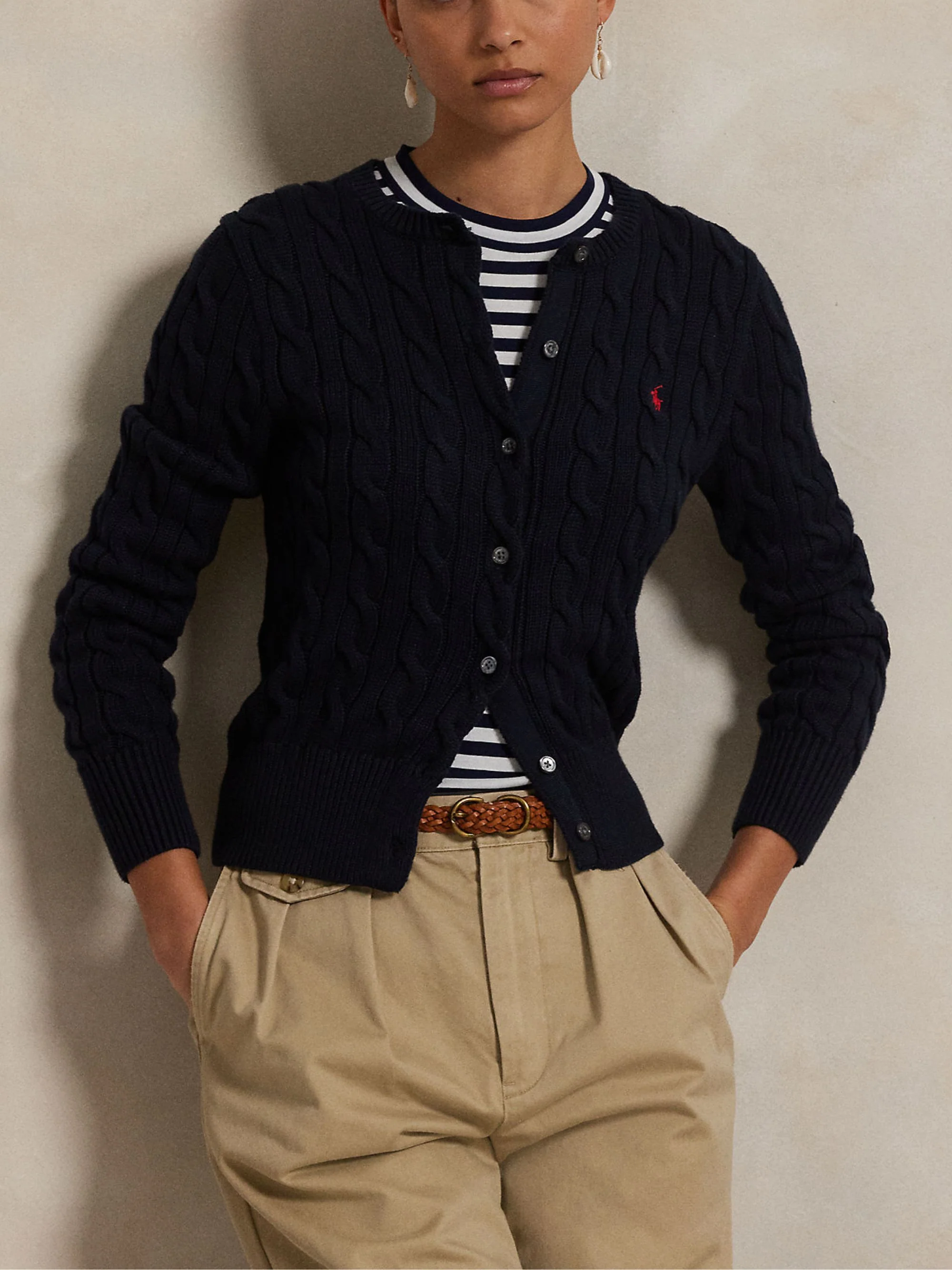 Polo Ralph Lauren Ribbed Button-Down Sweater with Exclusive Embroidery - Size S - Image 4