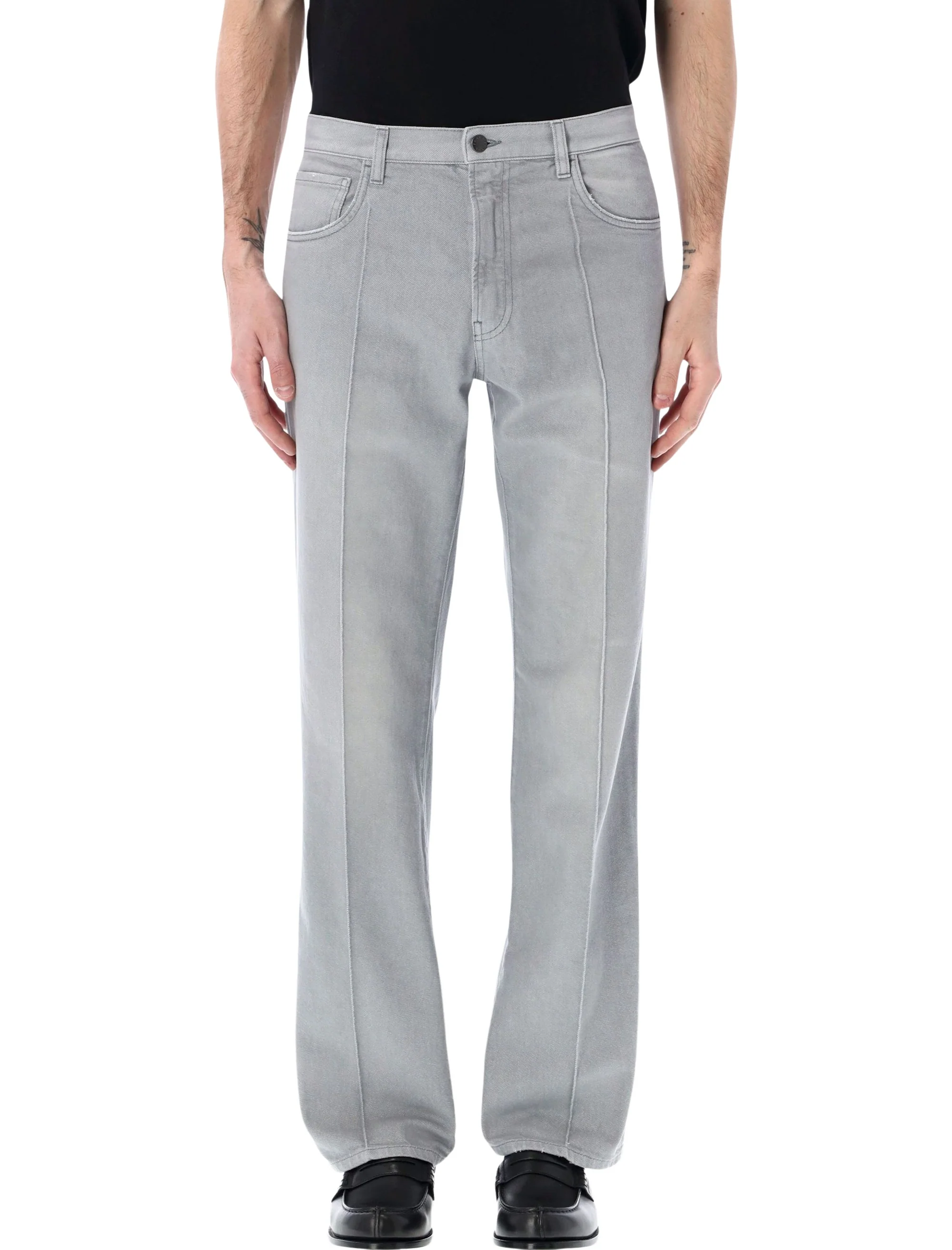 Prada Five-pocket Washed Denim Jeans