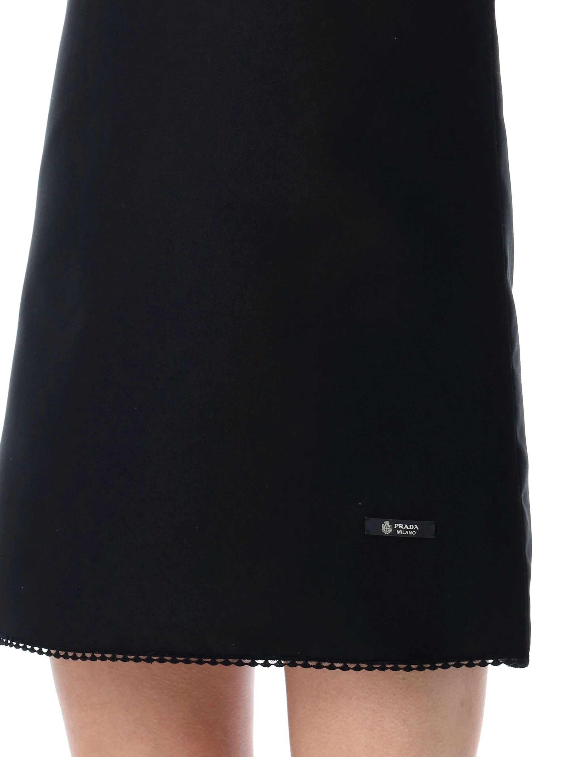 Prada Lace-collar Scuba Mini-dress - Image 3
