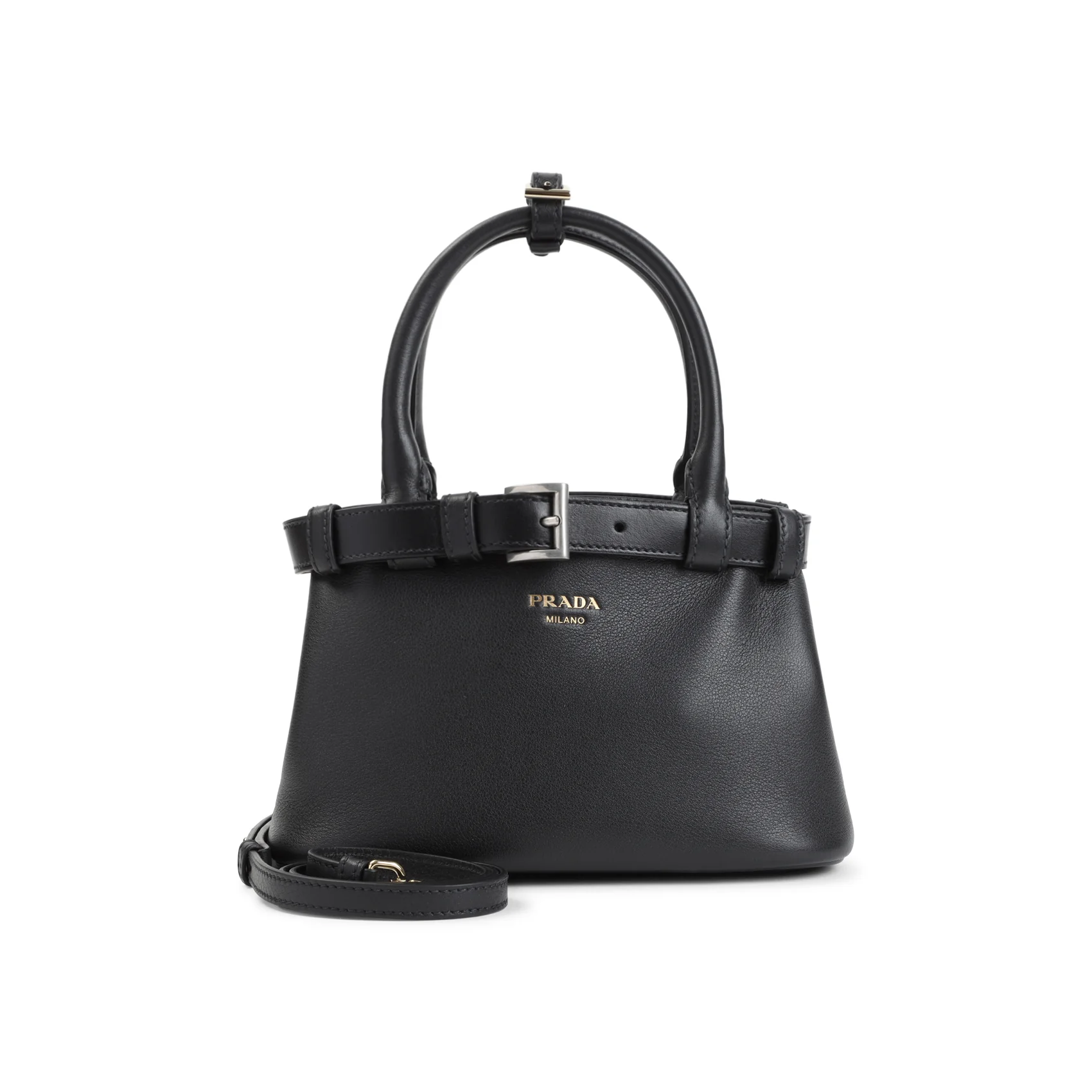 Prada Leather Shoulder Handbag W:23cm H:14.5cm D:12cm - Image 2