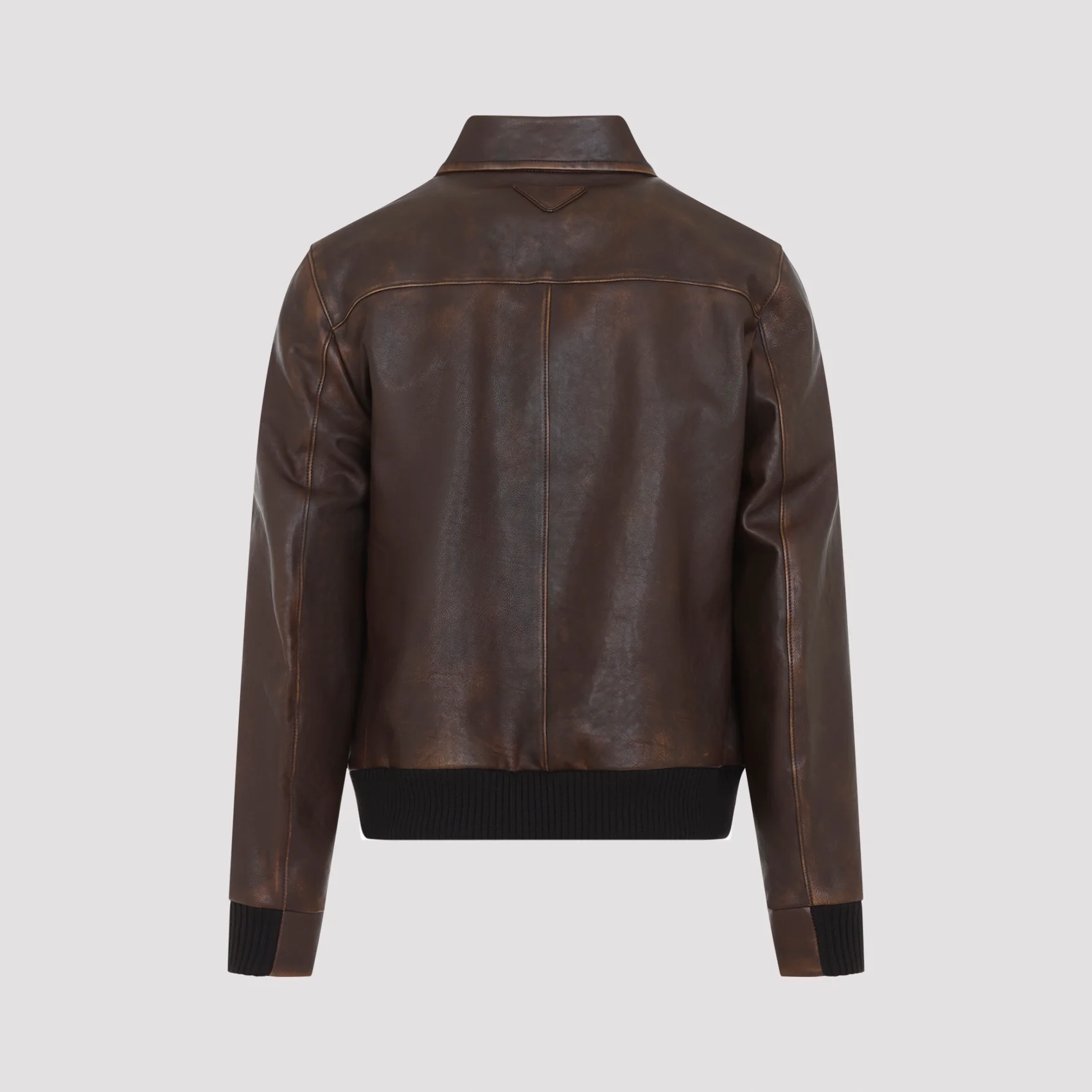 Prada Men’s Leather Bomber Jacket - Image 4
