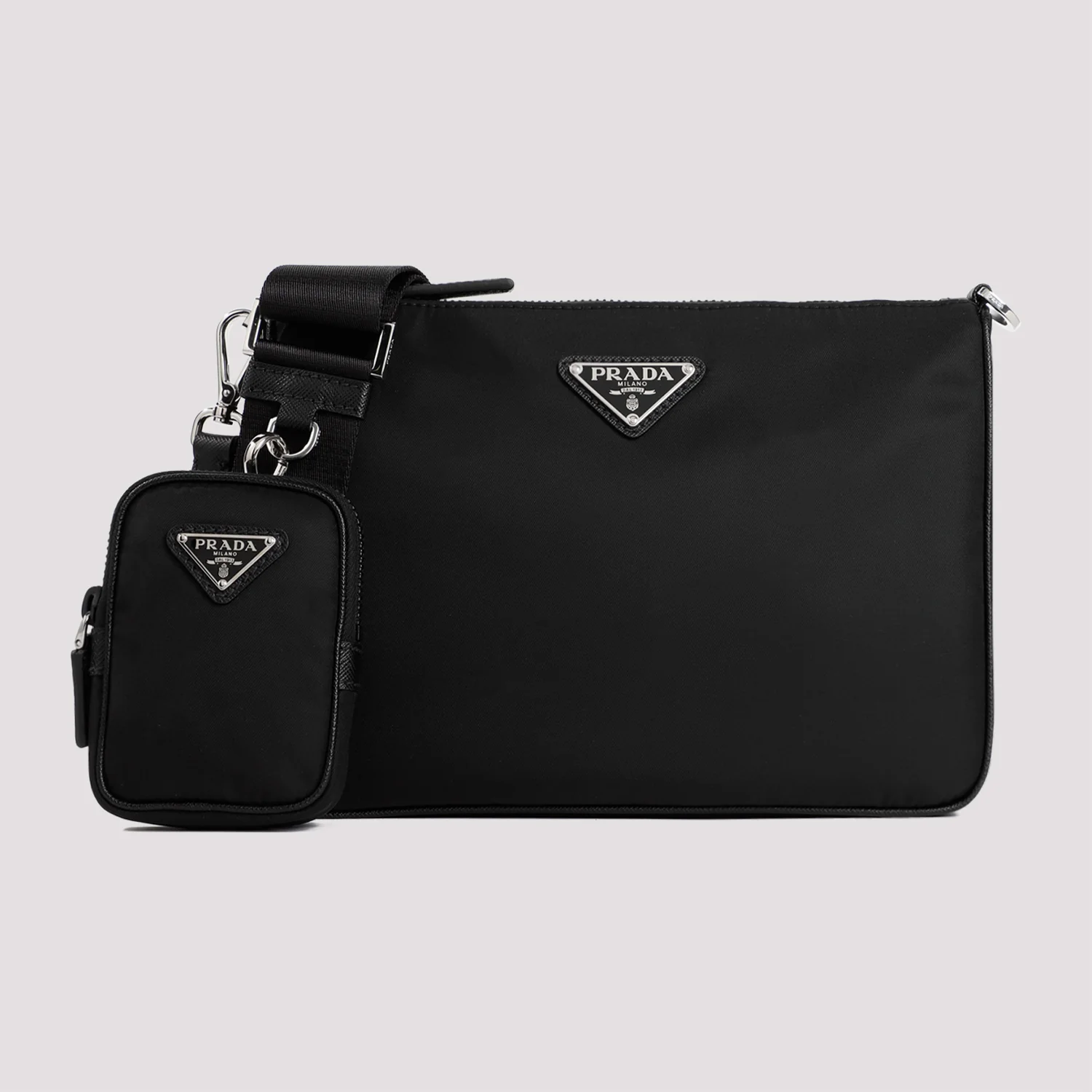 Prada Unisex Recycled Polyamide Mini Bandolier Bag (W 24.5 cm x H 17 cm x D 6.5 cm) - Image 3