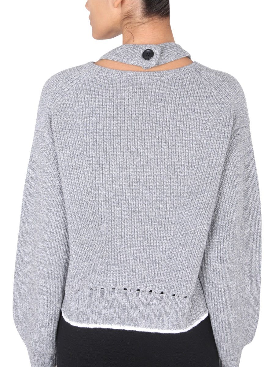 PROENZA SCHOULER WHITE LABEL Turn-Neck Wool T-Shirt for Women - Image 4