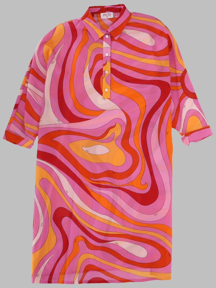 Pucci Mini Soft Fabric Dress for Girls