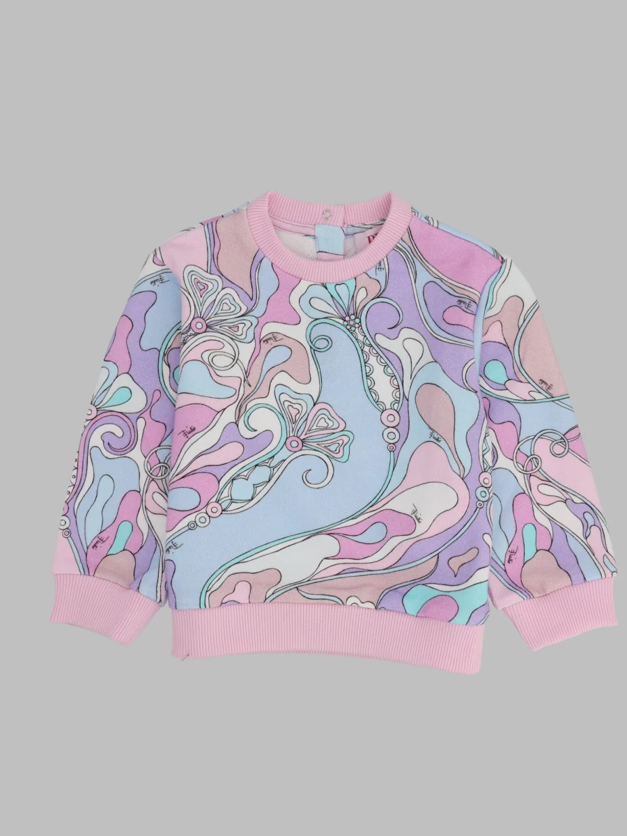 Pucci Mini Trendy Sweatshirt for Baby Girls