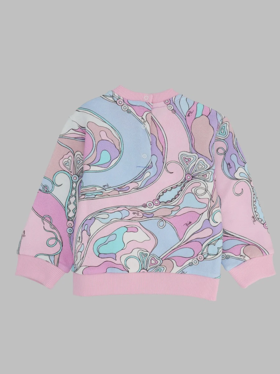 Pucci Mini Trendy Sweatshirt for Baby Girls - Image 2
