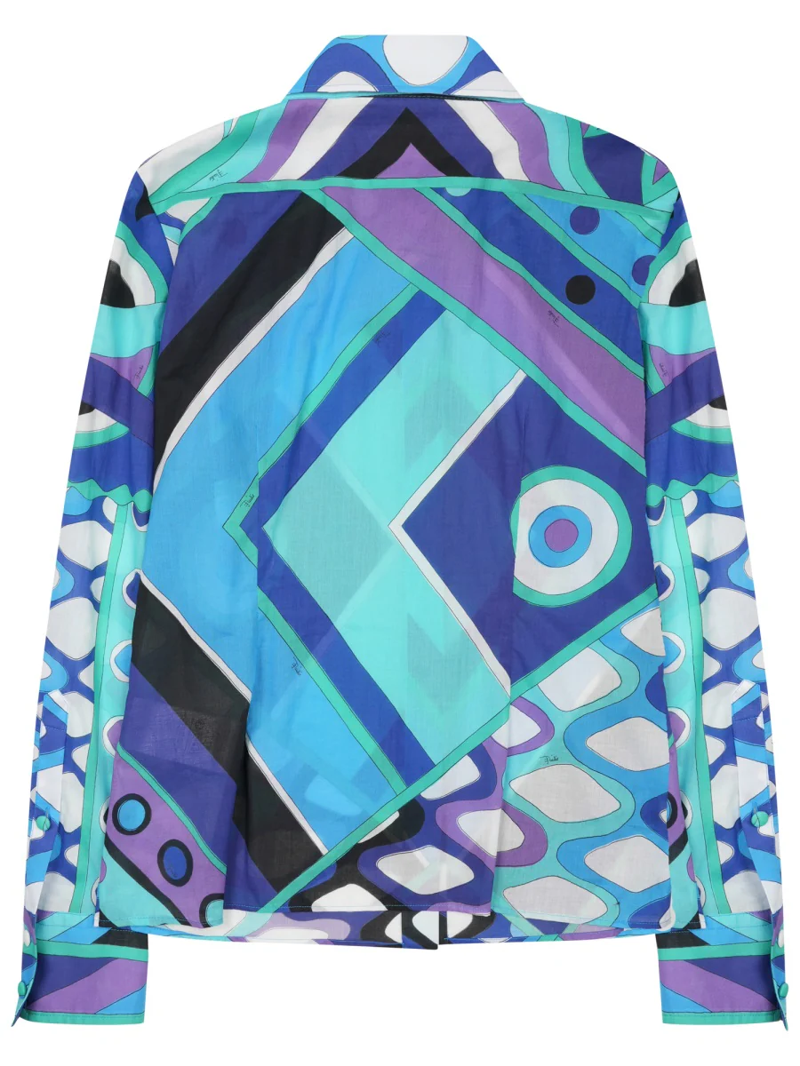 Pucci Women’s 100% Silk Shirt with Abstract Print - Image 2