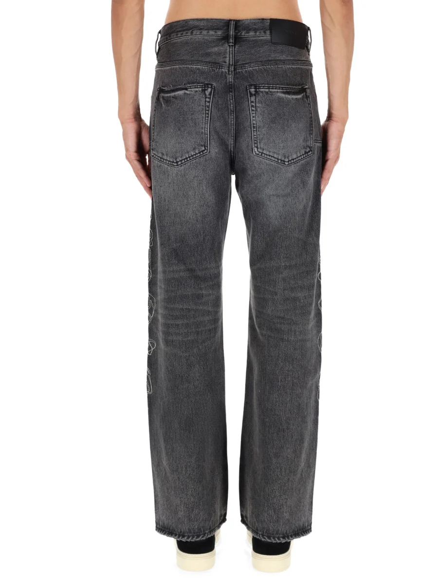 PURPLE BRAND Embroidered Wide-leg Jeans - Image 3