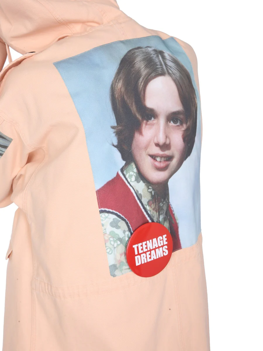 RAF SIMONS Photograph-print Hooded Coat - Image 4