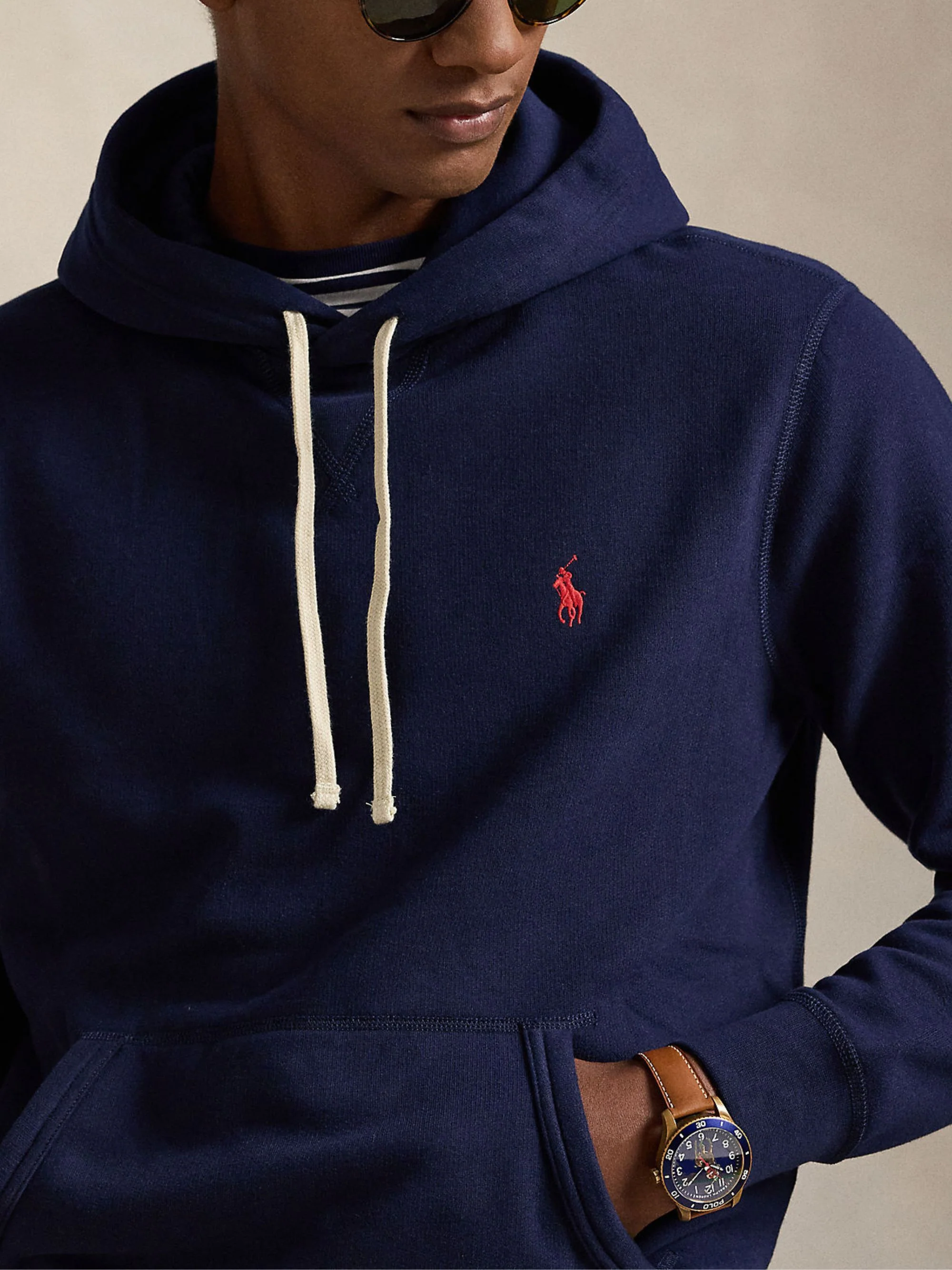 Ralph Lauren Casual Embroidered Hoodie with Drawstring and Pouch Pocket - Image 4