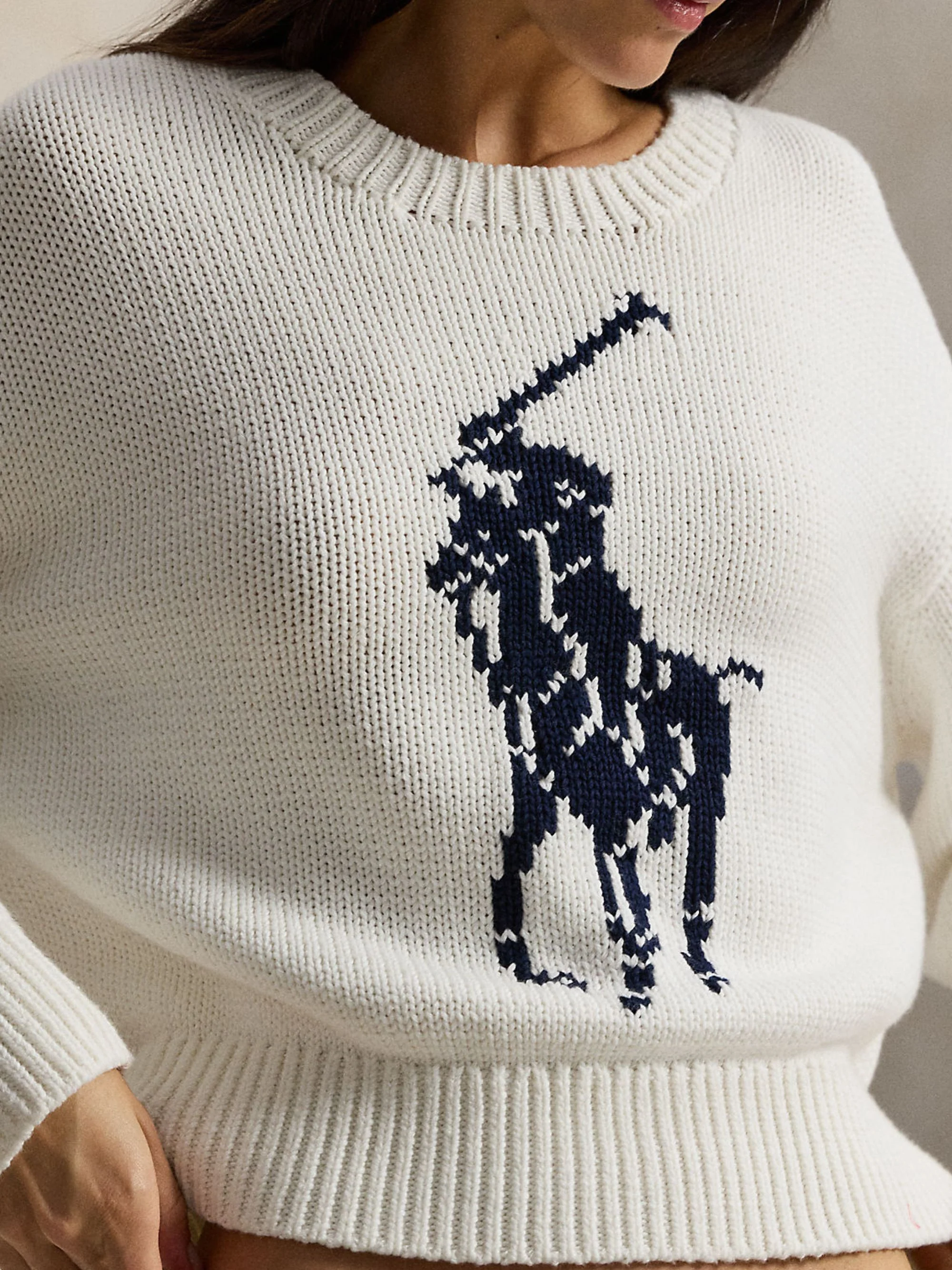 Ralph Lauren Classic Comfort 100% Cotton Sweater for Her - Image 4