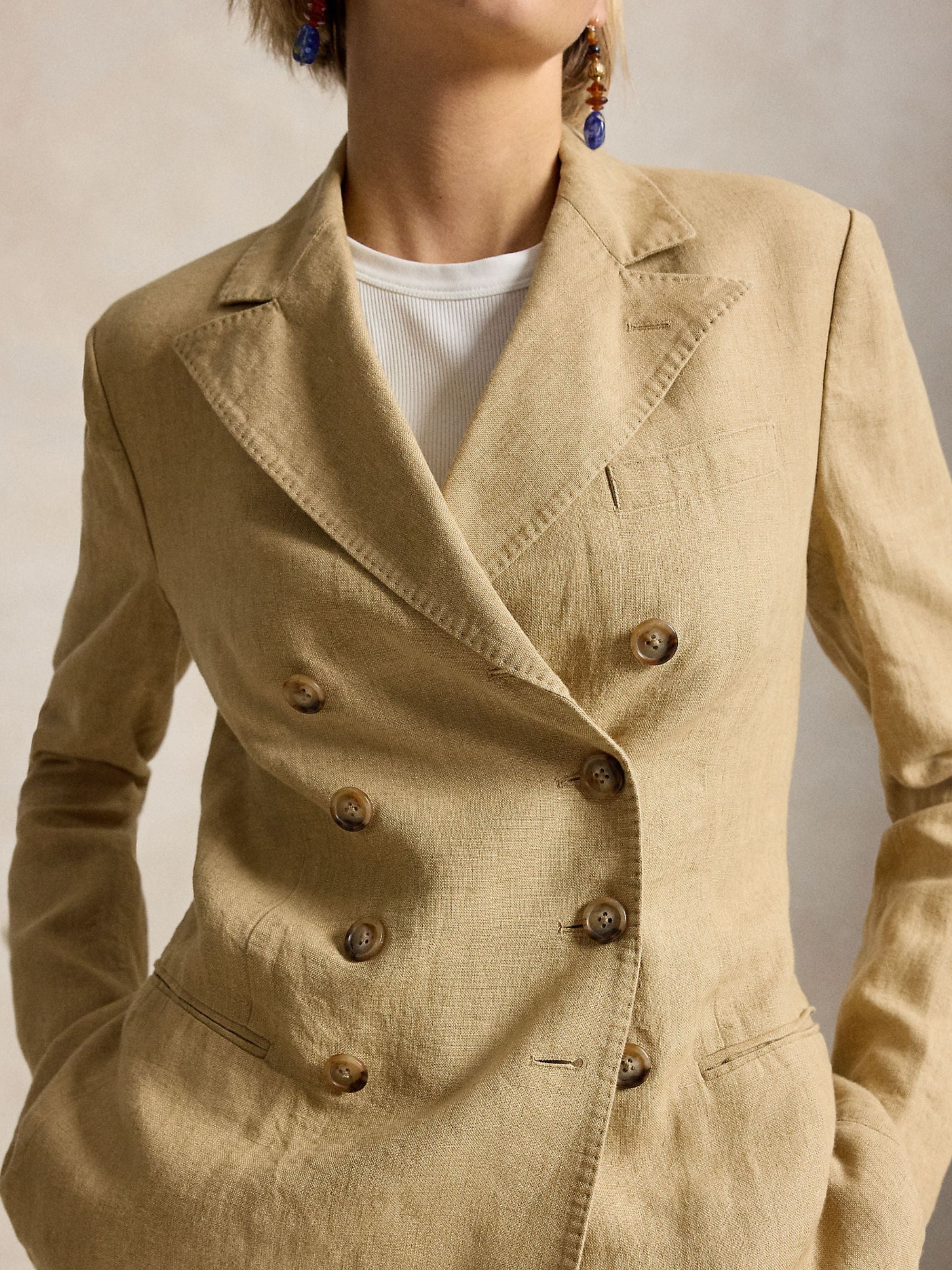 Ralph Lauren Elegant Linen Coat for Women - Image 4