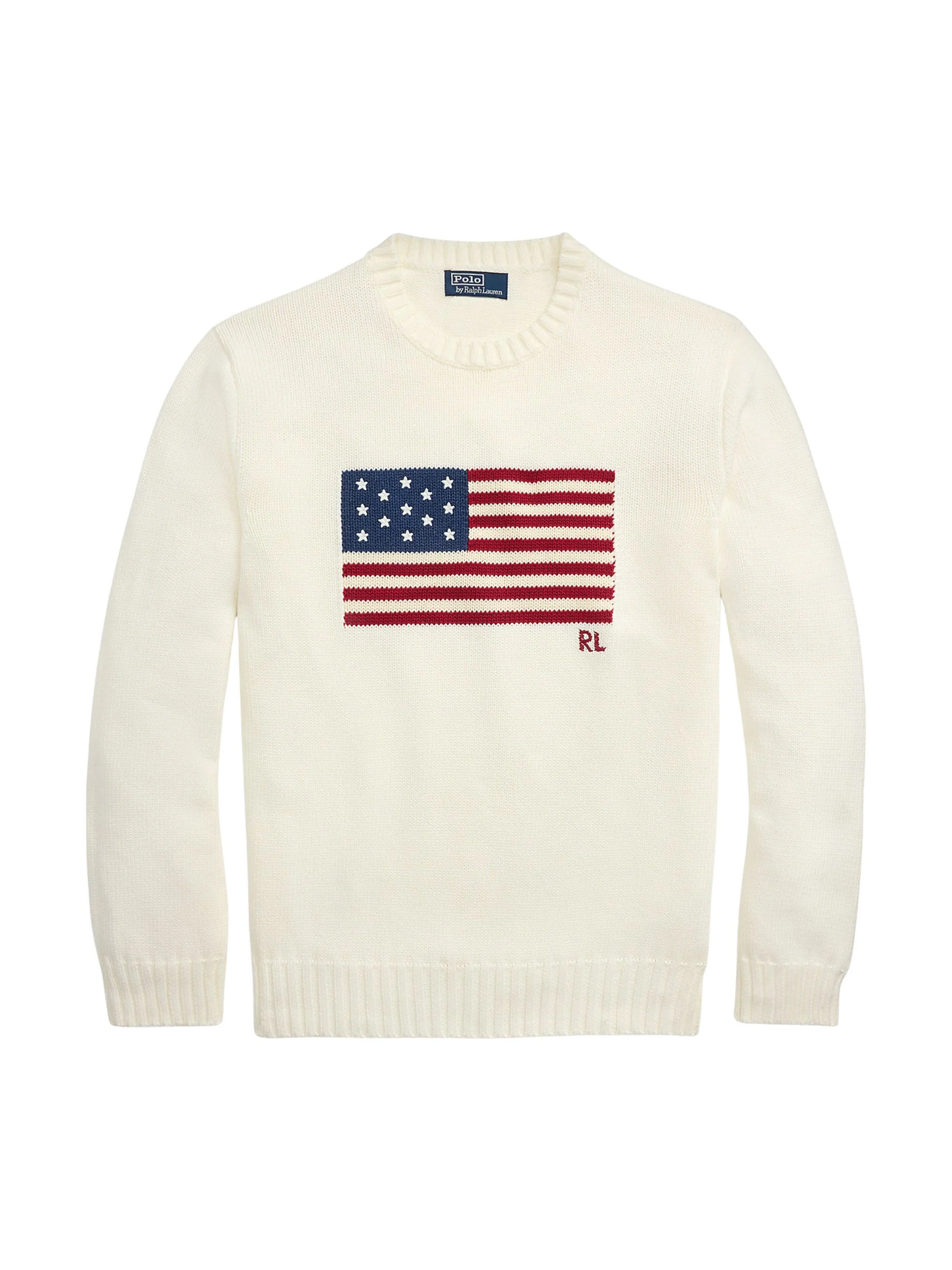 Ralph Lauren Ls Cn Flag Long Sleeve Pullover 10/1 Roving Cotton Knit - Image 2