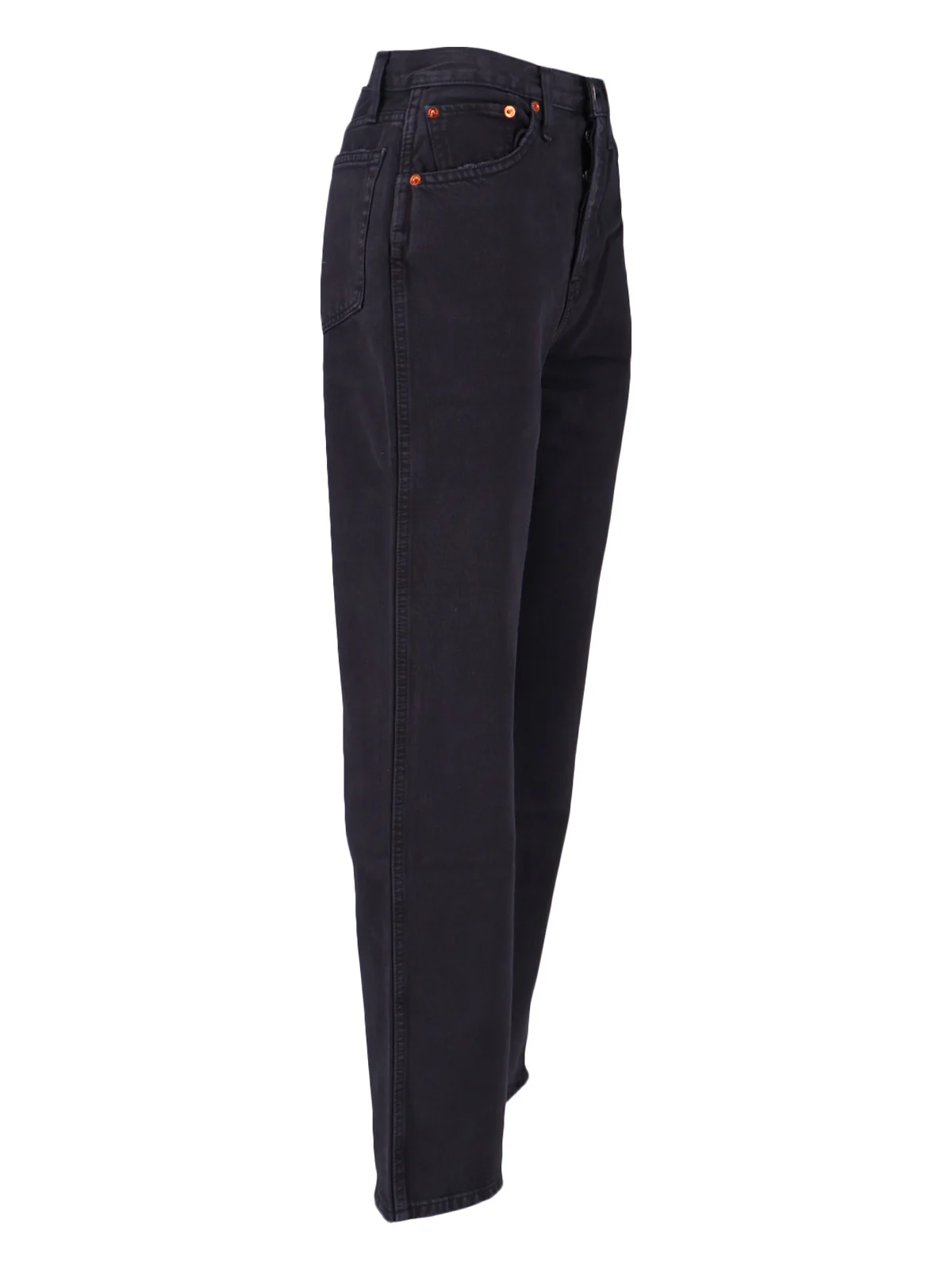 Re/done Black Wash High-Rise Jeans - Image 3