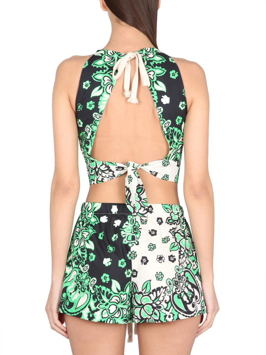 Red Valentino Mini Bandana Top with Round Neckline - Image 3