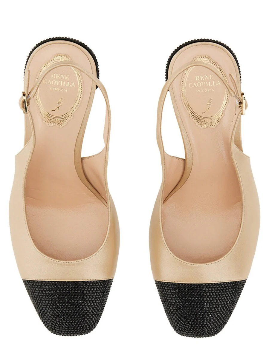 Rene` Caovilla RENE CAOVILLA 80mm Two-tone Rhinestone-embellished Pumps - Image 4
