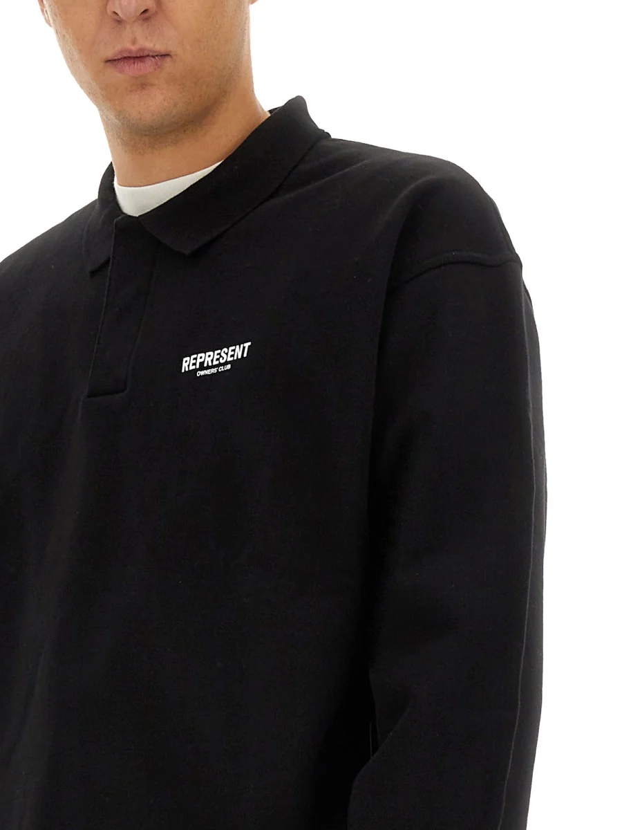 Represent Men's Regular Fit Polo Shirt with Logo - Image 4