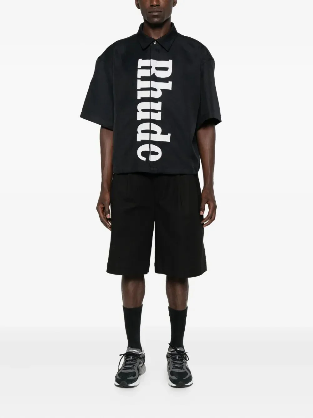 Rhude Center Logo Button Up Shirt for Men - Image 2