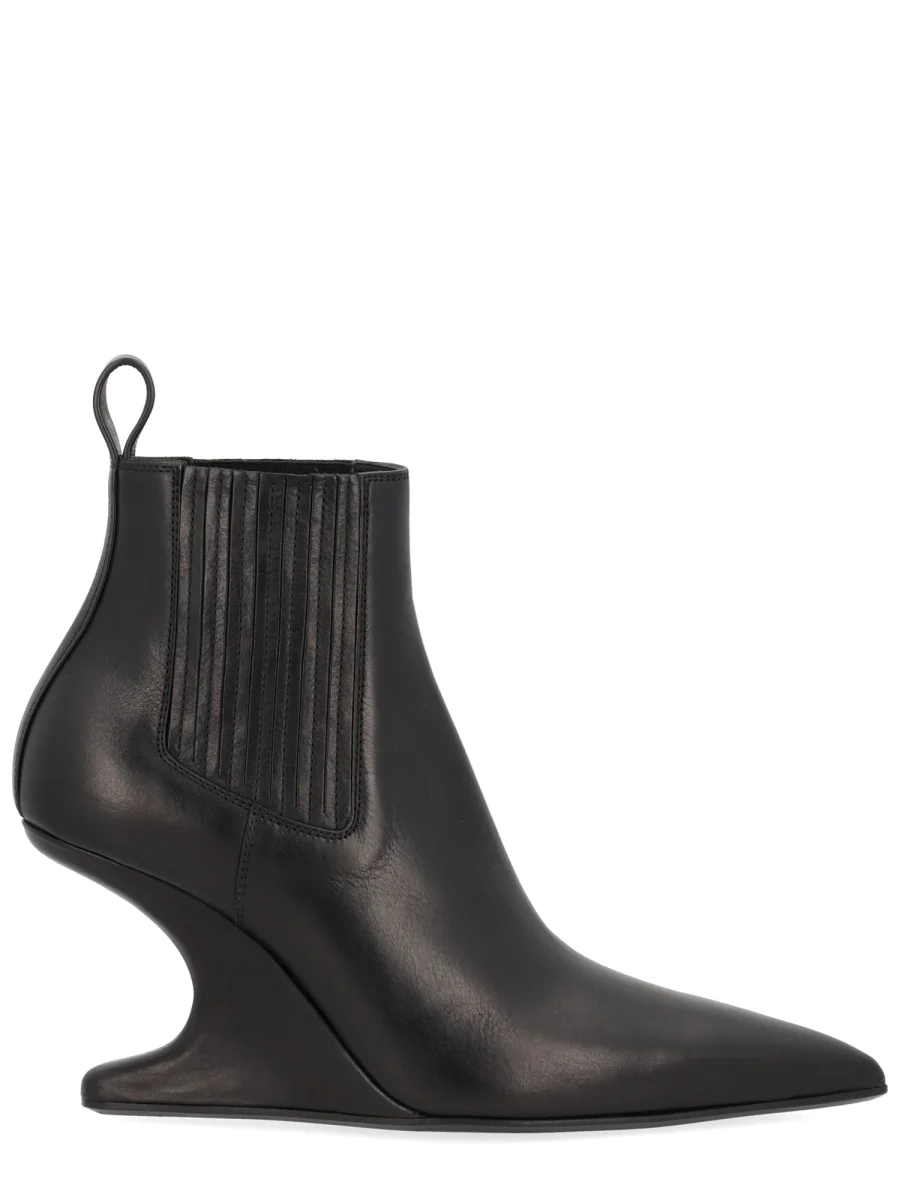 RICK OWENS 80mm Sharp Ankle Boots - Image 3