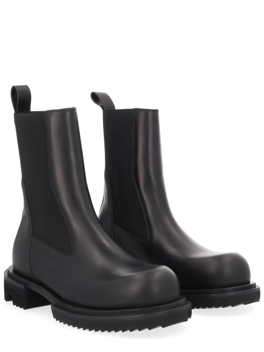 RICK OWENS Beatle Leather Platform Chelsea Boots - Image 2
