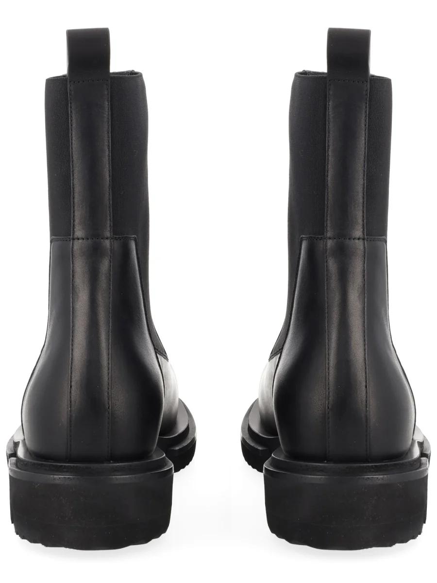 RICK OWENS Beatle Leather Platform Chelsea Boots - Image 4