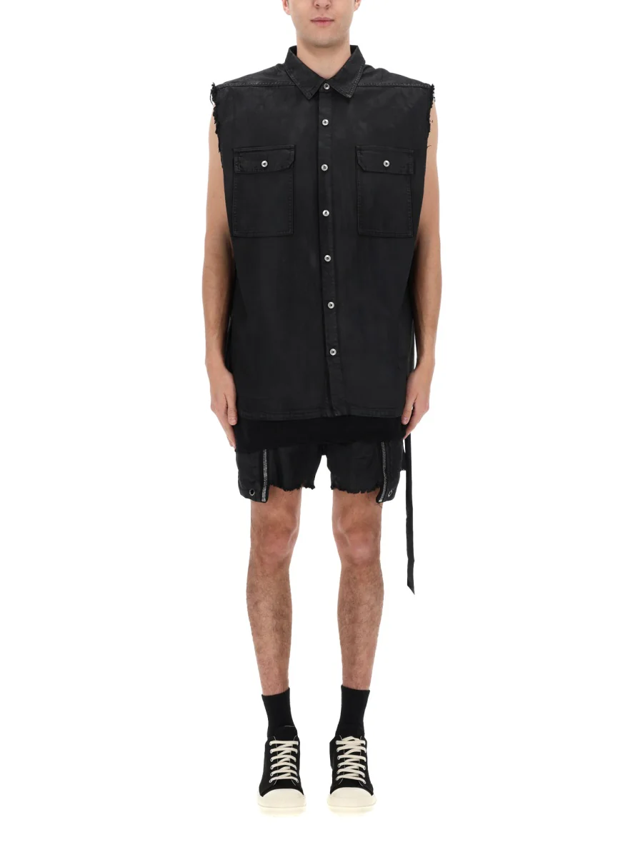 RICK OWENS DRKSHDW Denim Sneakers - Image 3