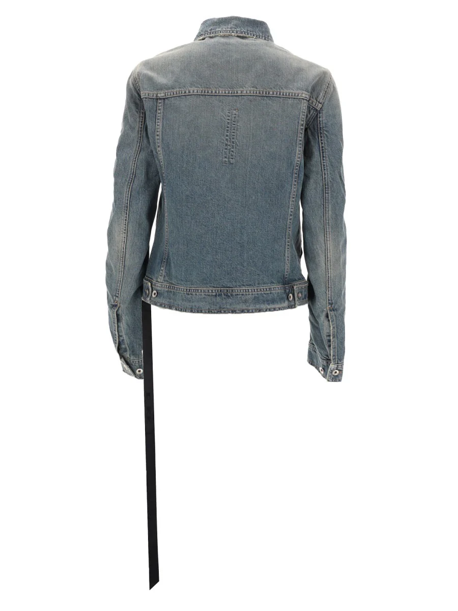 Rick Owens Drkshdw Front Button Closure Jacket with Adjustable Hem - Size S - Image 2