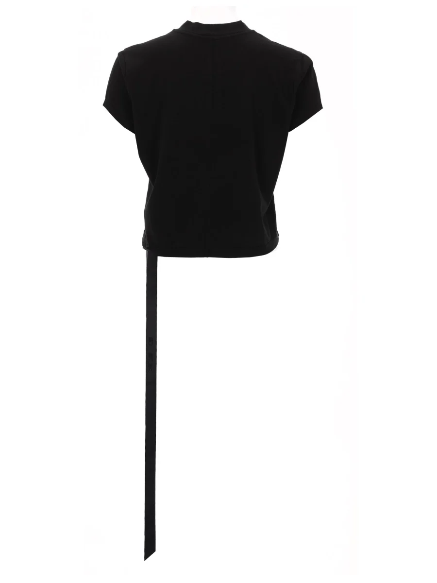 RICK OWENS DRKSHDW TEMPLE CROPPED SMALL LEVEL T in MEDIUM WEIGHT COTTON JERSEY - Image 2