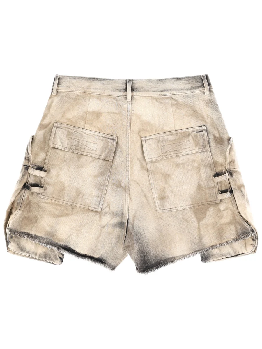 RICK OWENS DRKSHDW TEMPLE STEFAN CARGO SHORTS 13OZ DENIM - Image 3