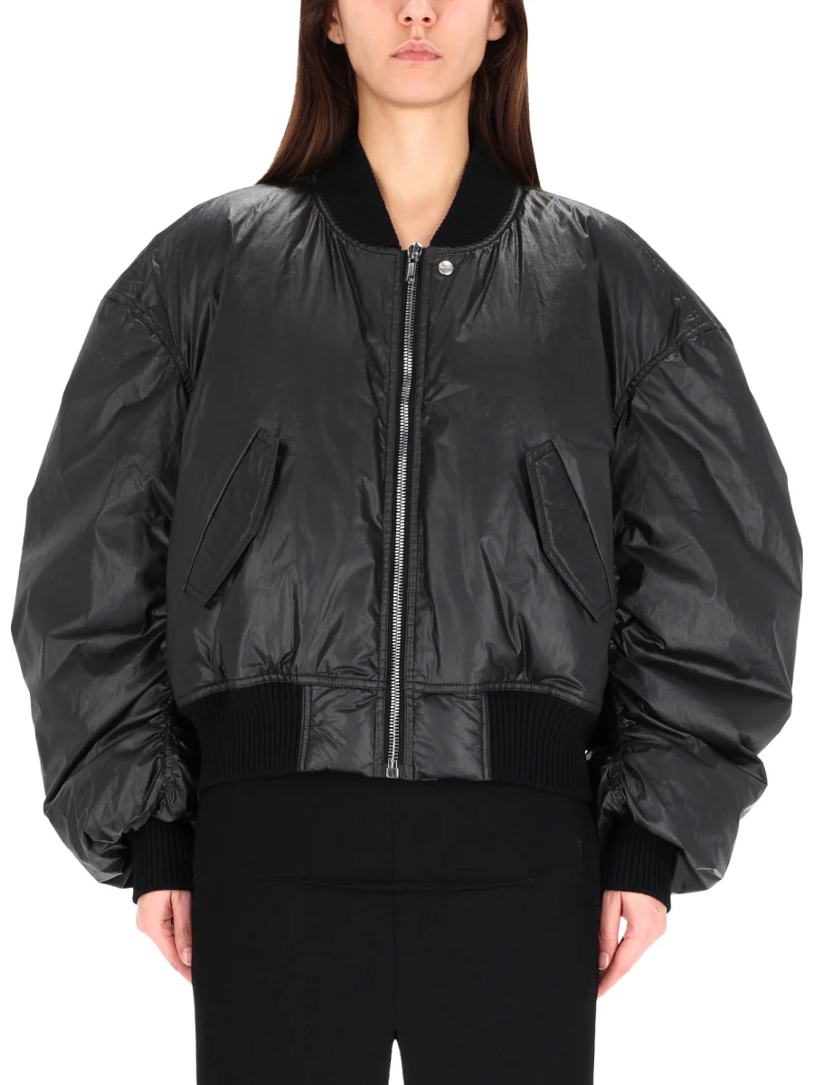 RICK OWENS CONCORDIANS RUNWAY CAL BOMBER in COATED POPLIN
