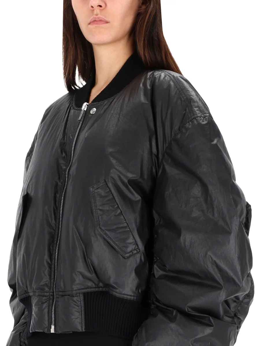 RICK OWENS CONCORDIANS RUNWAY CAL BOMBER in COATED POPLIN - Image 4