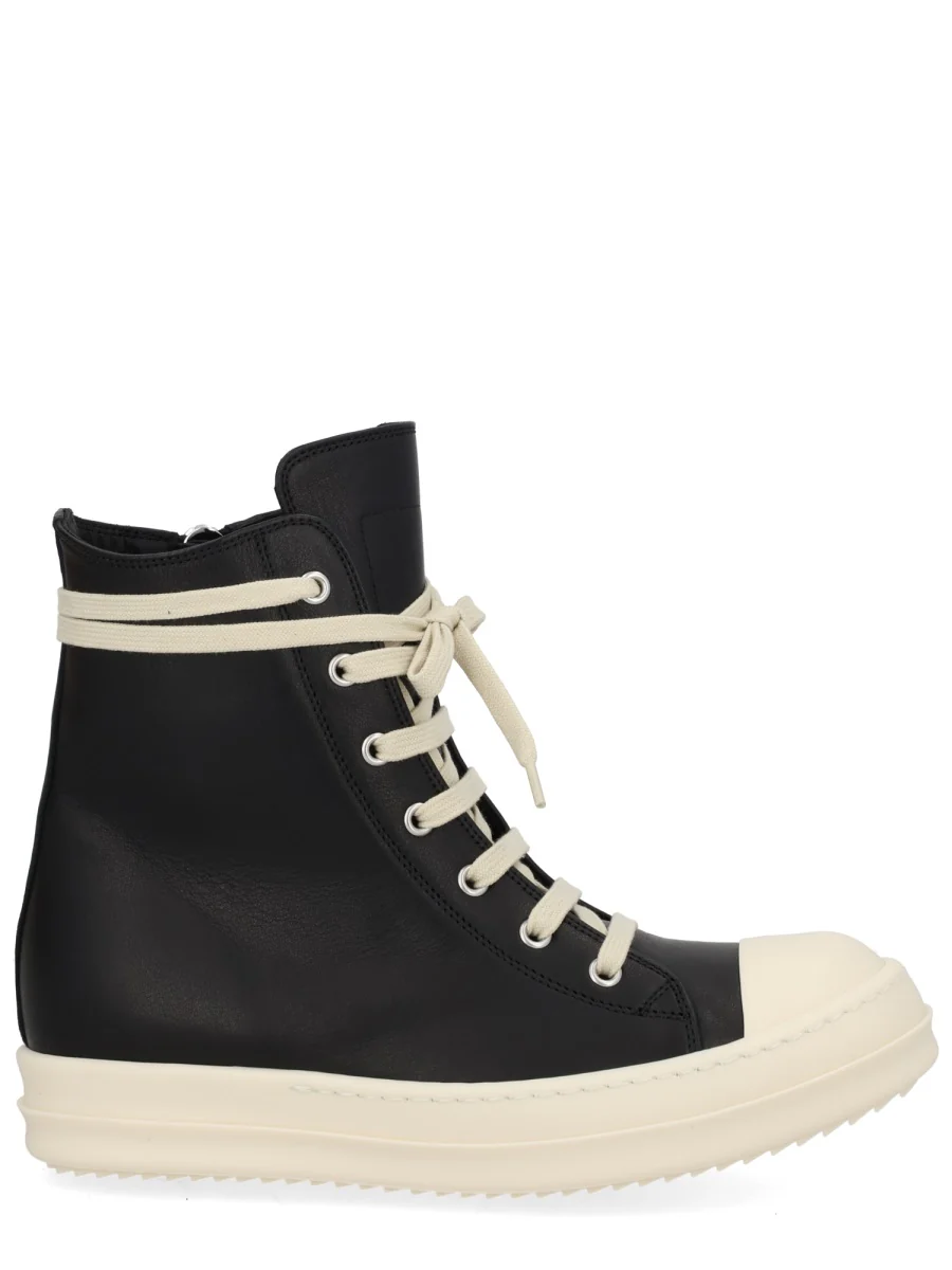 RICK OWENS Lace-up Leather Sneakers - Image 6