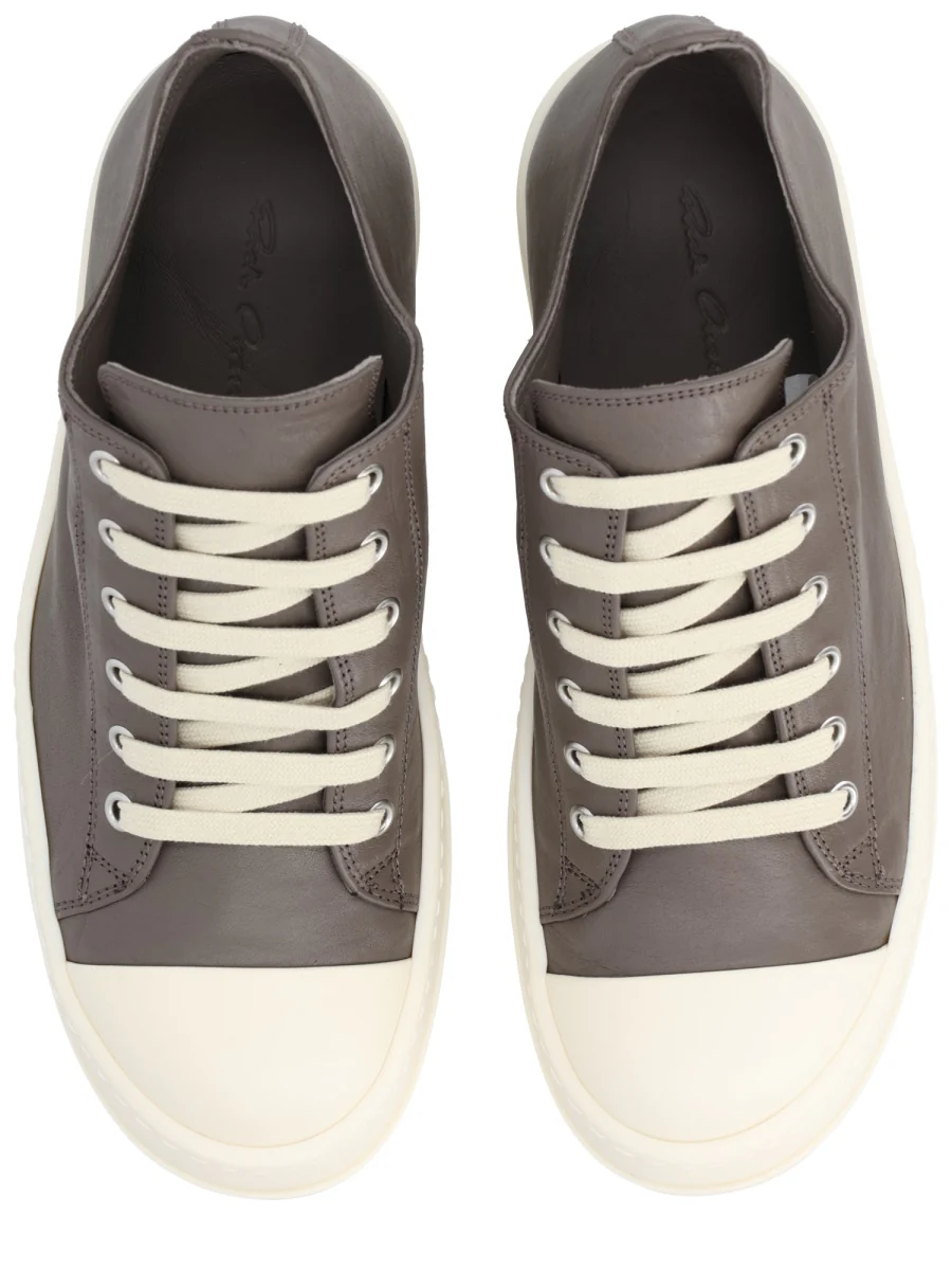 RICK OWENS Leather Sneakers - Image 3
