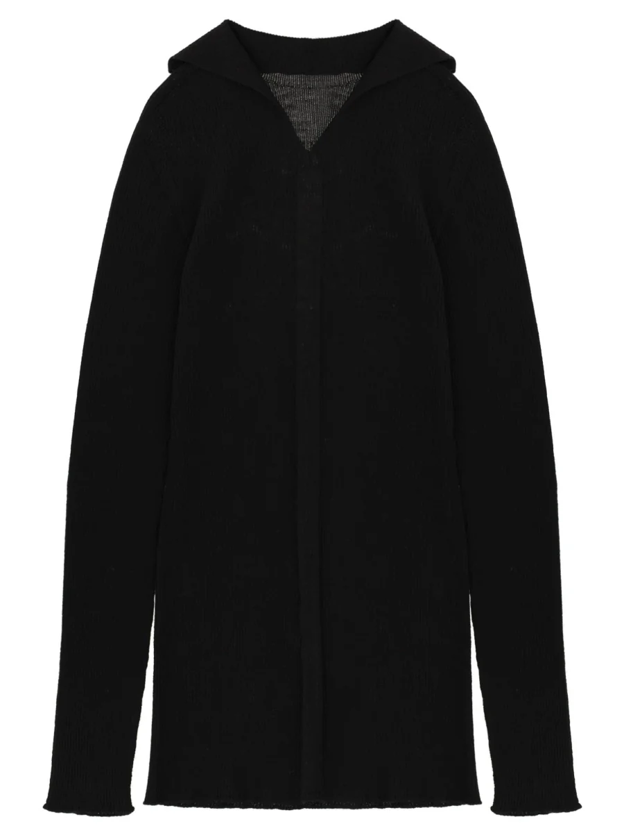 RICK OWENS Ribbed Wool Turtleneck Sweater