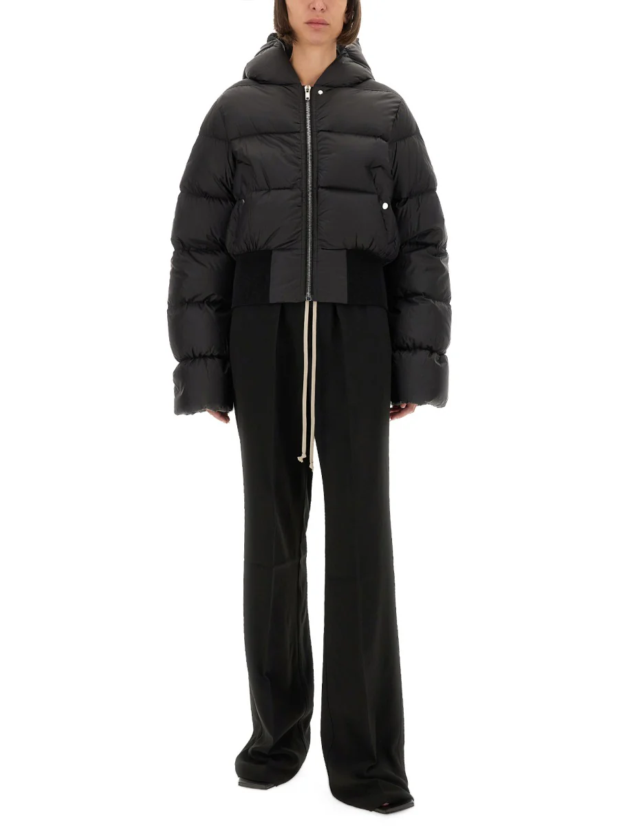 RICK OWENS Viscose Blend Track Pants with Drawstring Closure, Elastic Waistband, Two Side Welt Pockets, Two Back Button Pockets, Horn Button Detail, Straight Leg - Image 7