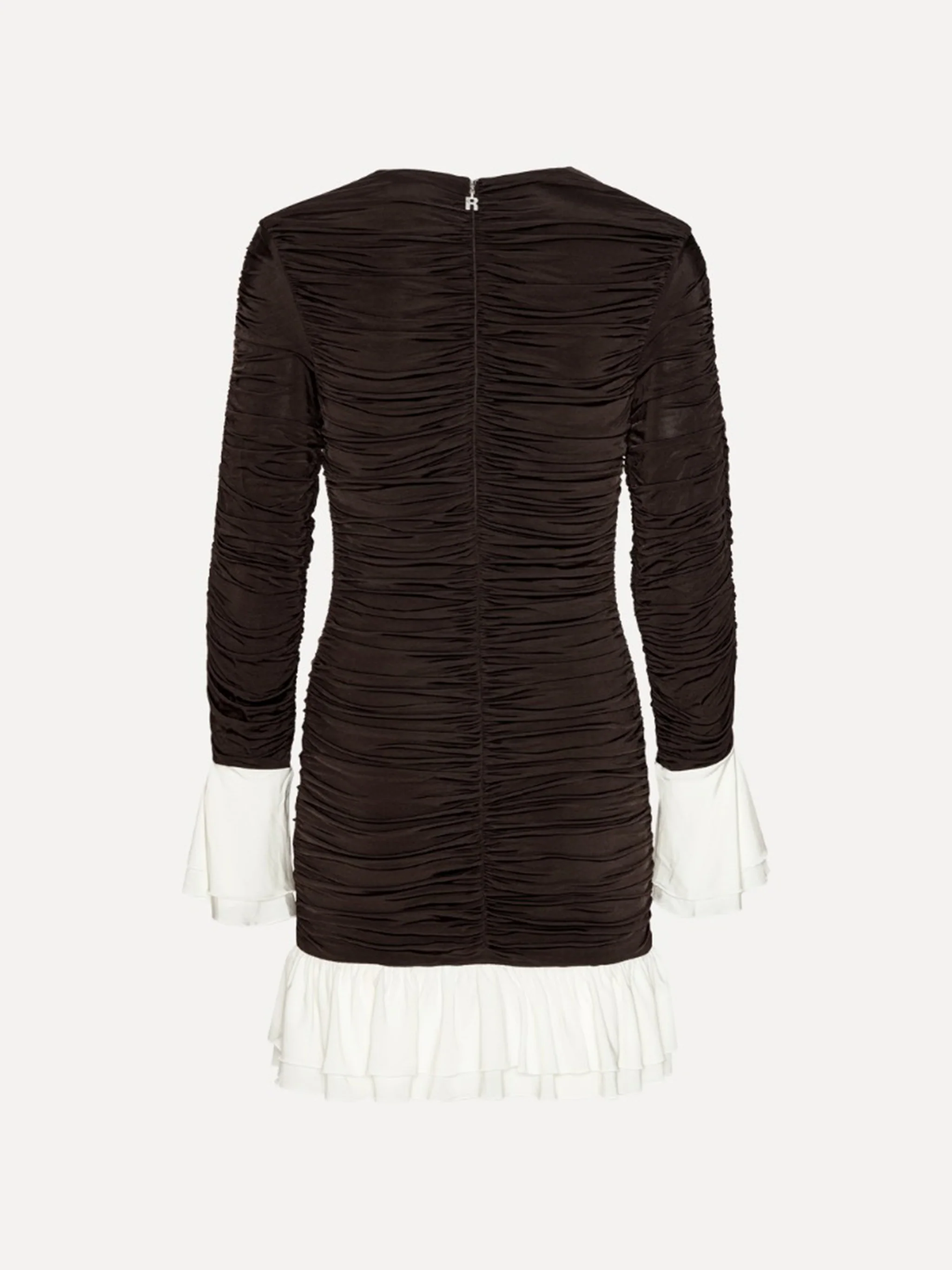 Rotate Chic Ruffle Mini Dress with Long Sleeves - Size 34 - Image 5