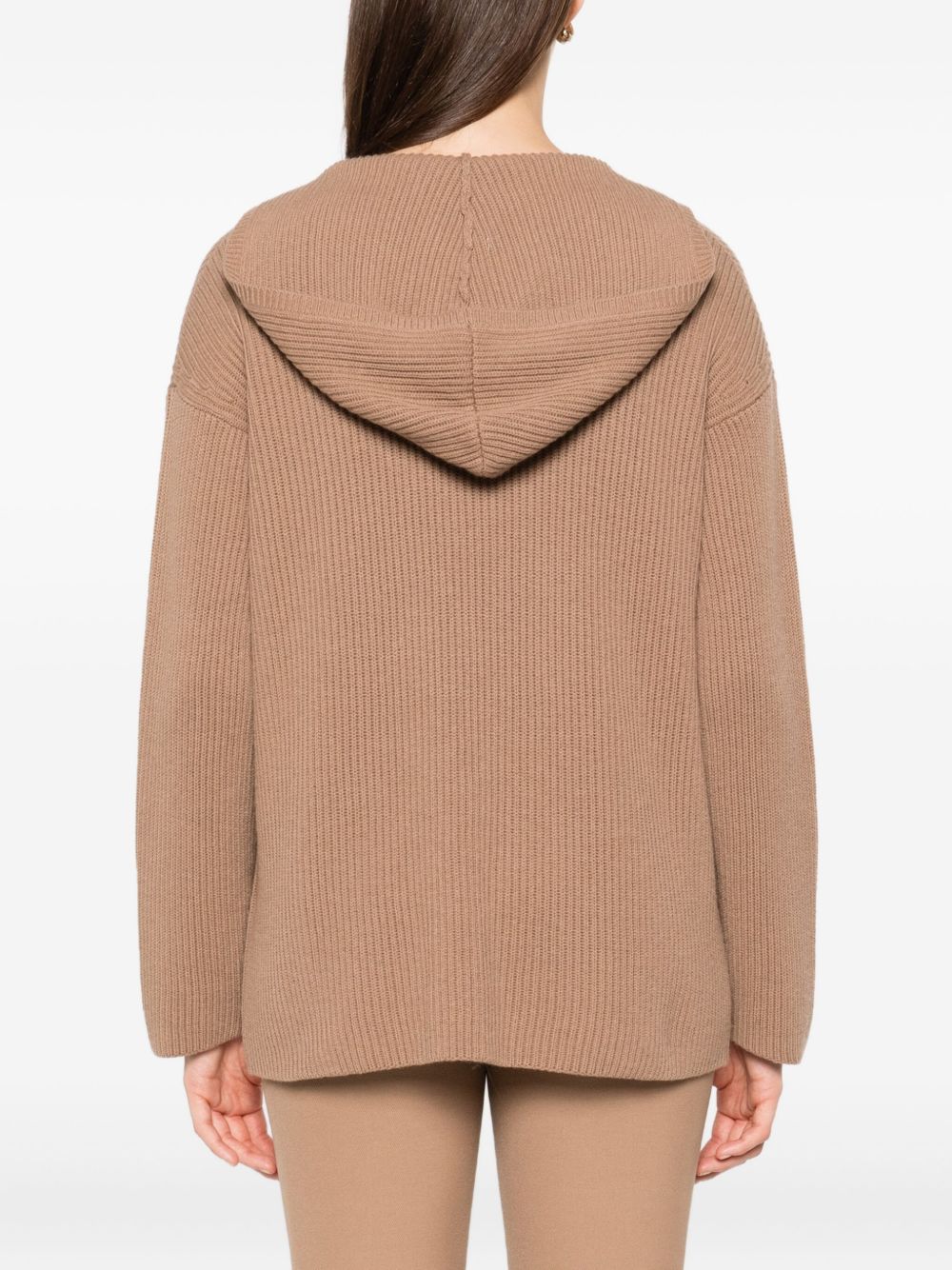 's Max Mara A-Line V-Neck Wool Sweatshirt - Size M - Image 4