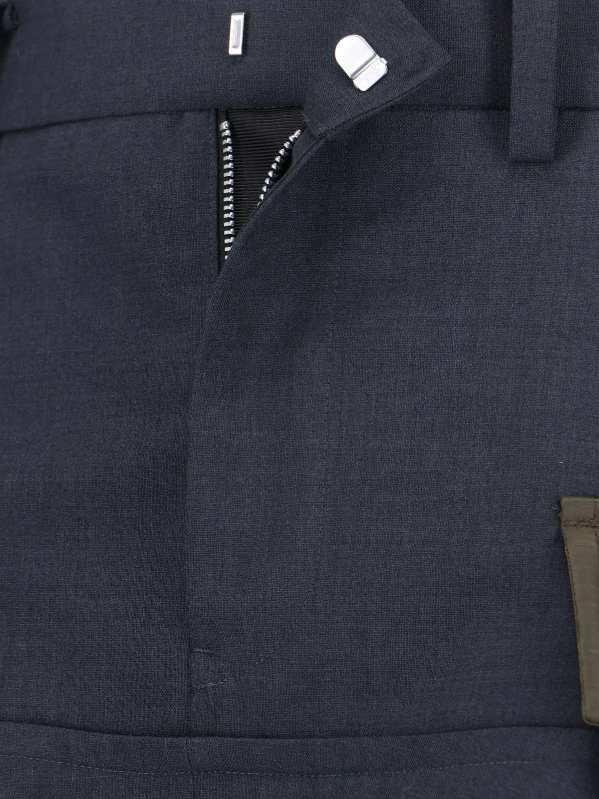 Sacai Modern Wool-Blend Skirt with Technical Detail - Image 5