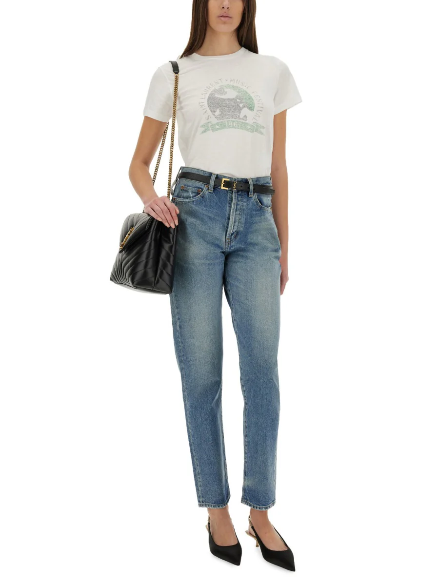 SAINT LAURENT 1961 뮤직 페스티벌 반소매 티셔츠 - Image 6