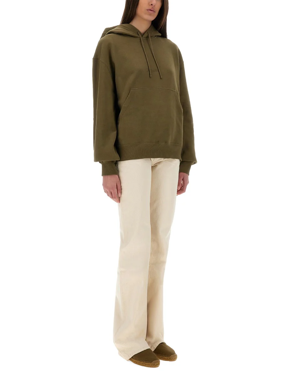 SAINT LAURENT Cotton Sweatshirt with Logo Embroidery - Image 5