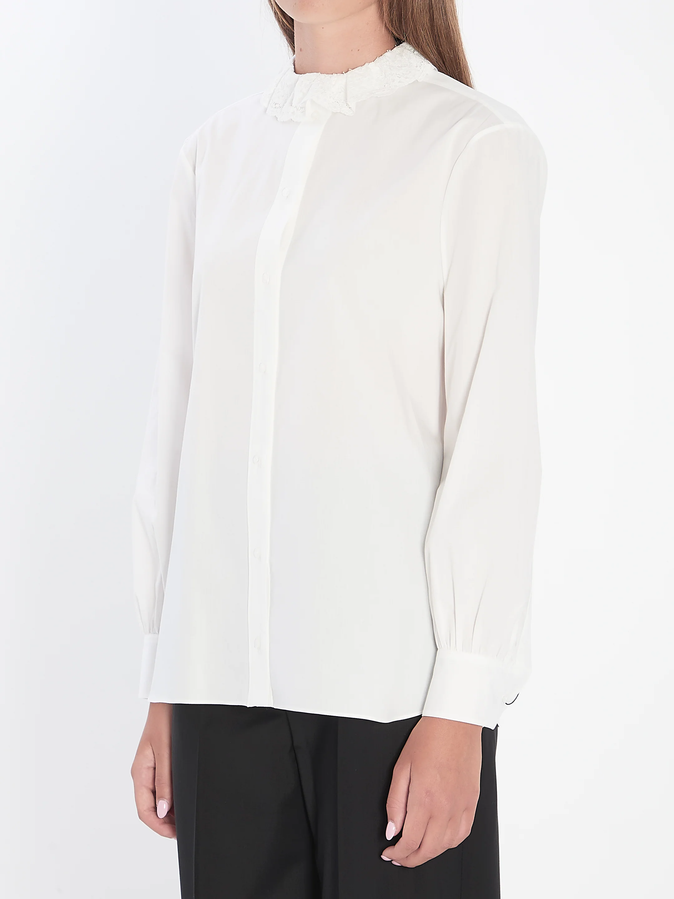 SAINT LAURENT Lace-collar Shirt - Image 2