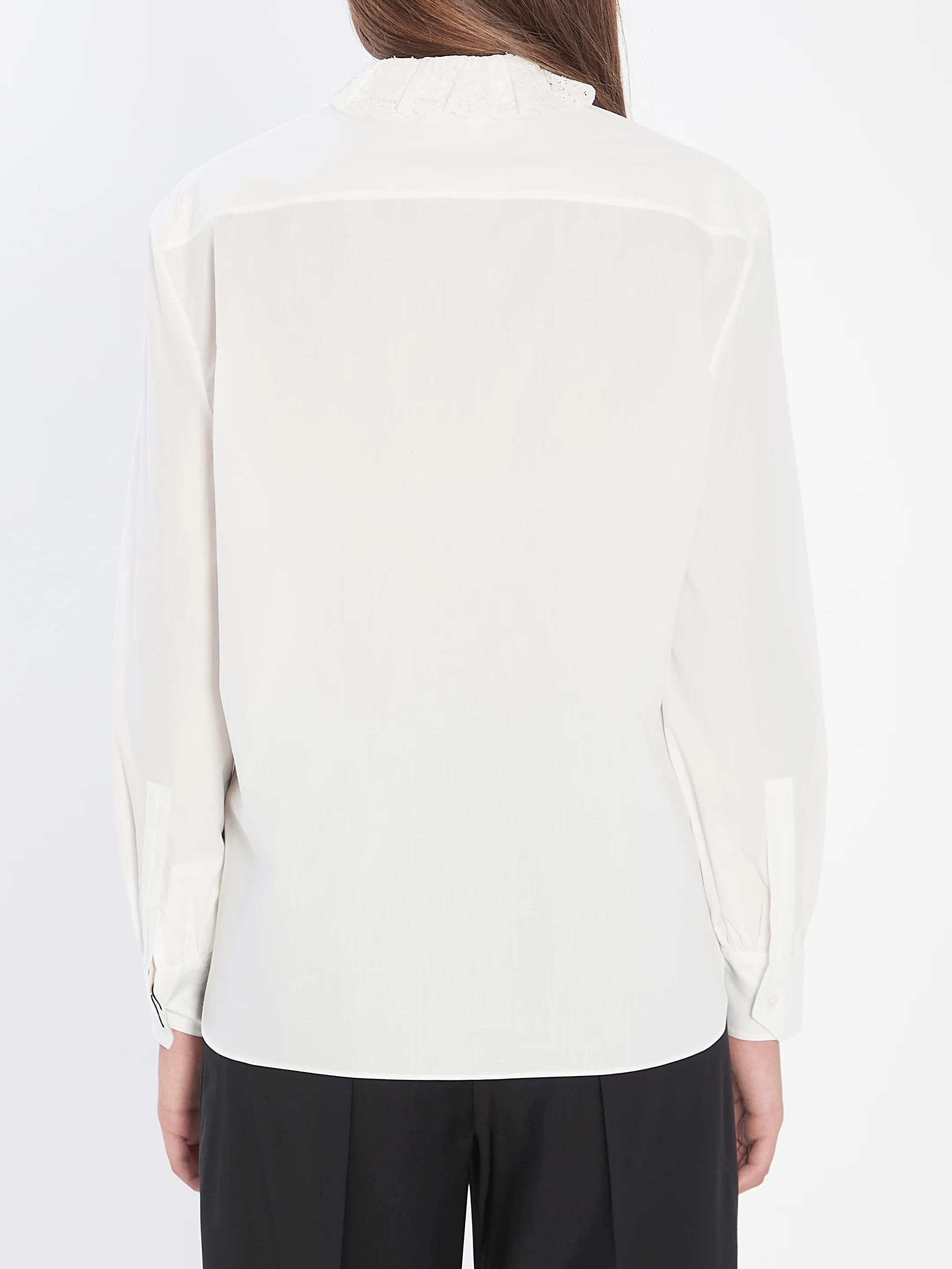 SAINT LAURENT Lace-collar Shirt - Image 4
