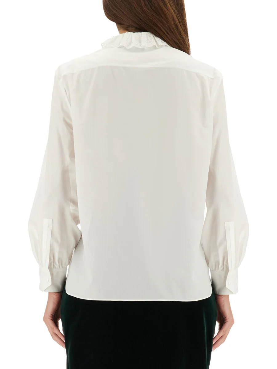 SAINT LAURENT Lace-collar Shirt - Image 7