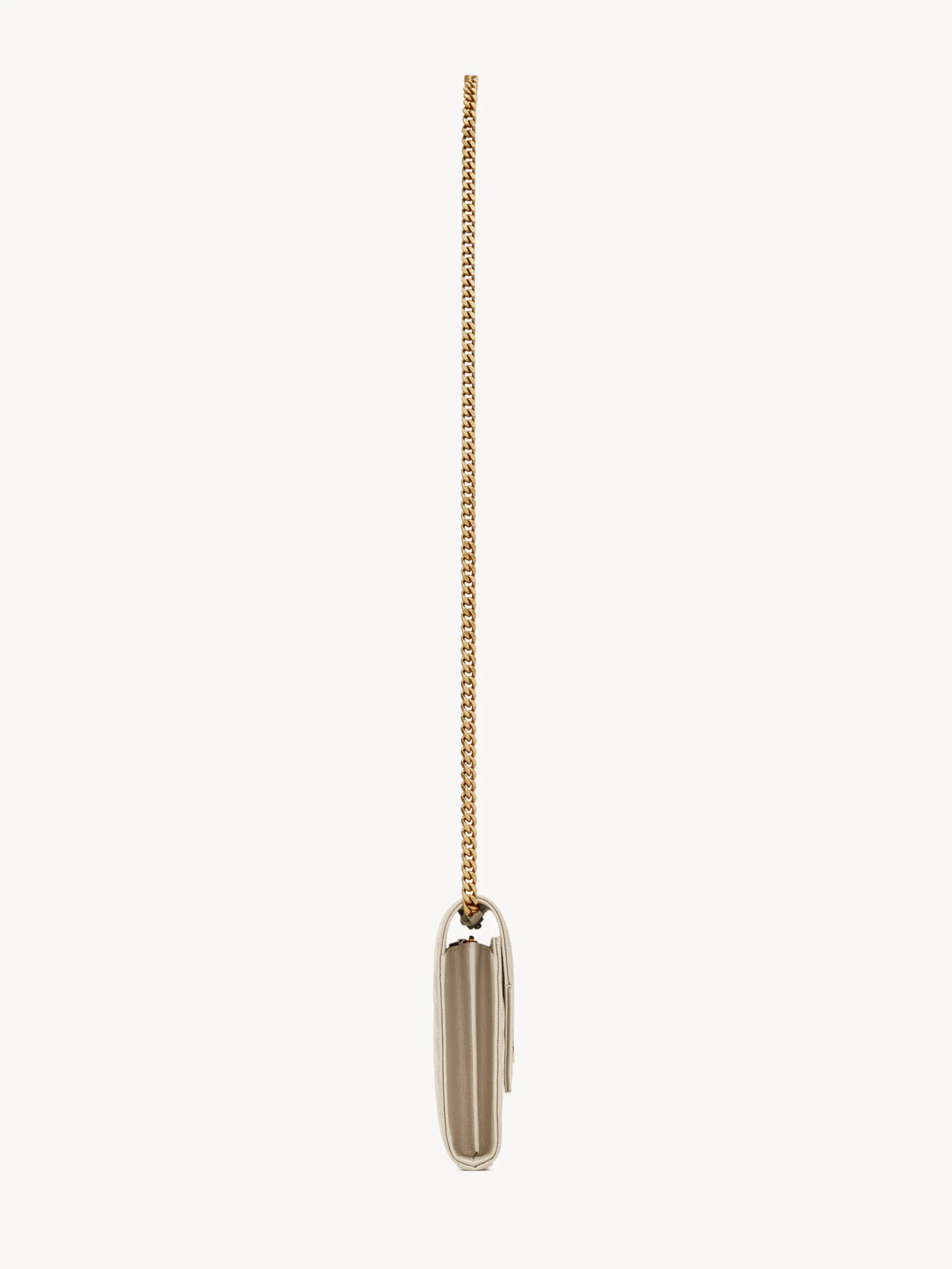Saint Laurent Mini Leather Bag with Chain Strap - Height 14 cm, Width 22.5 cm - Image 6