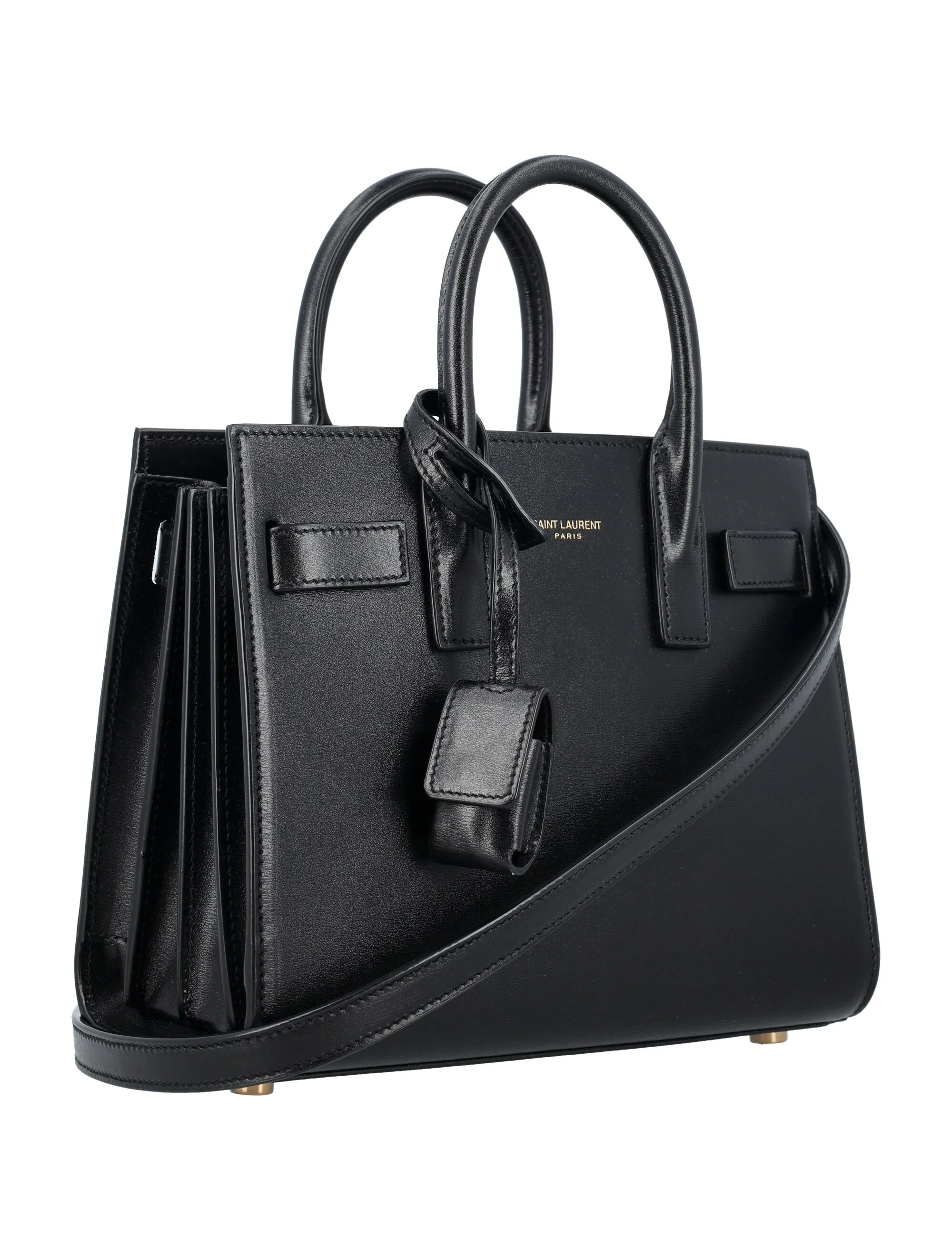 Saint Laurent Mini Structured Leather Bag - Image 2