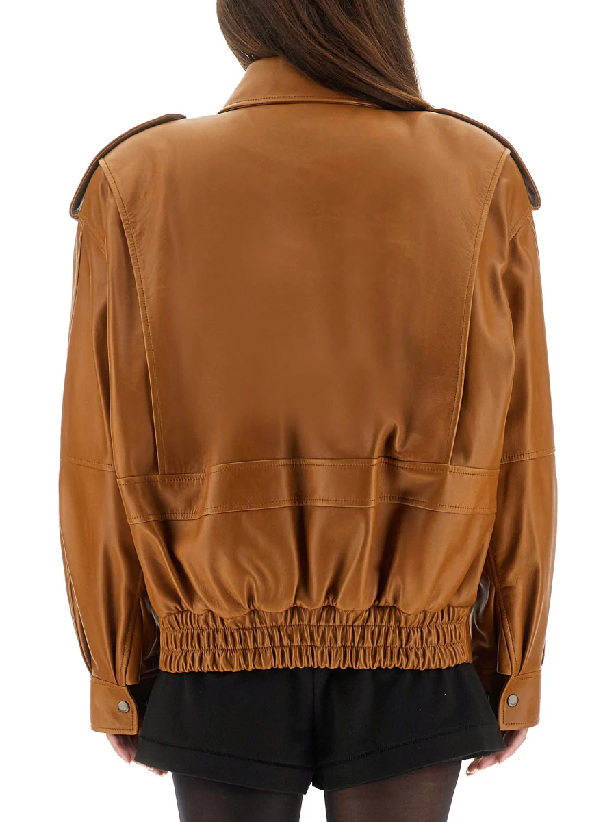 Saint Laurent Oversized Leather Jacket - Image 3
