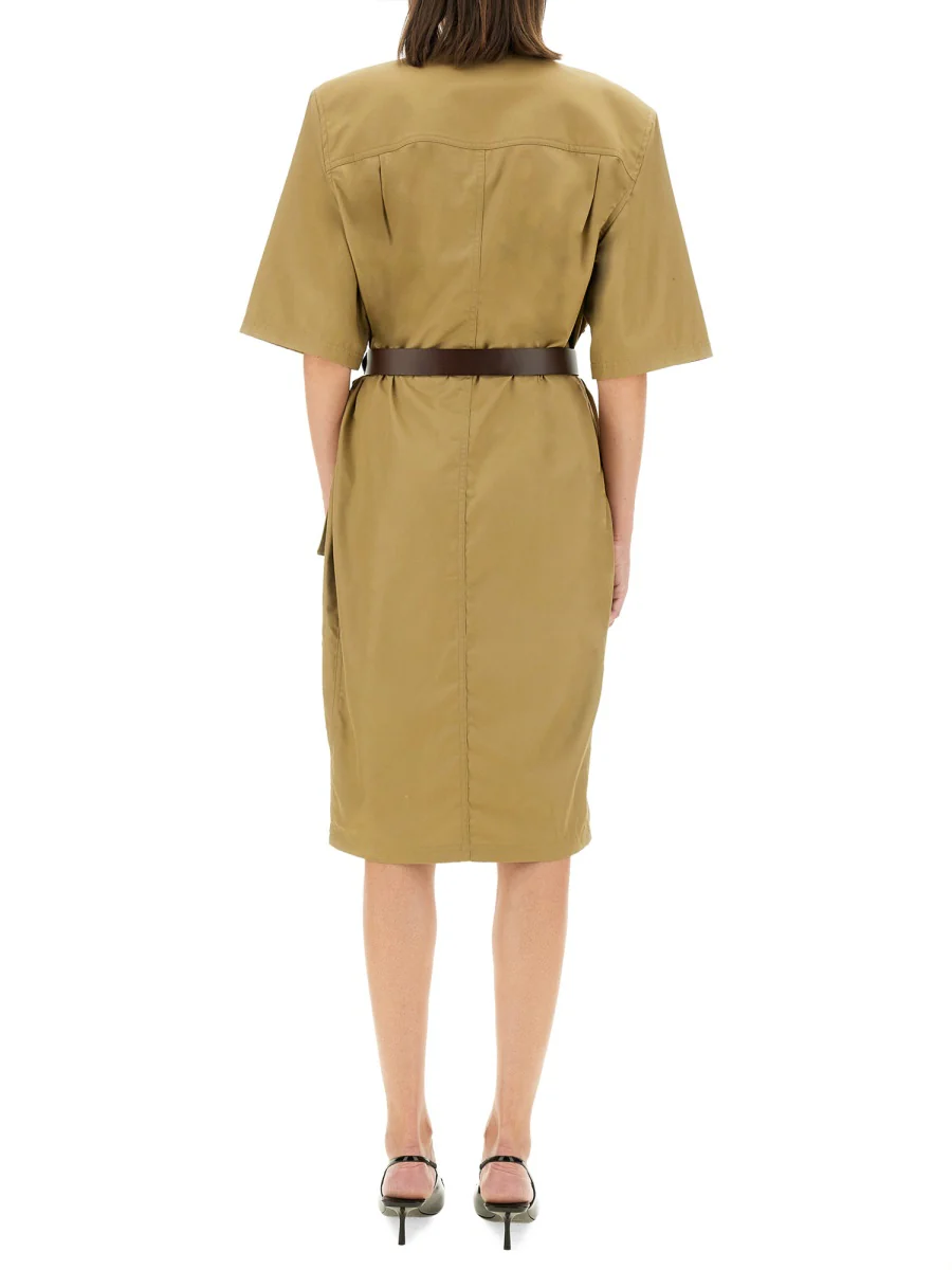 SAINT LAURENT Saharienne Muslin Mini Dress - Image 3