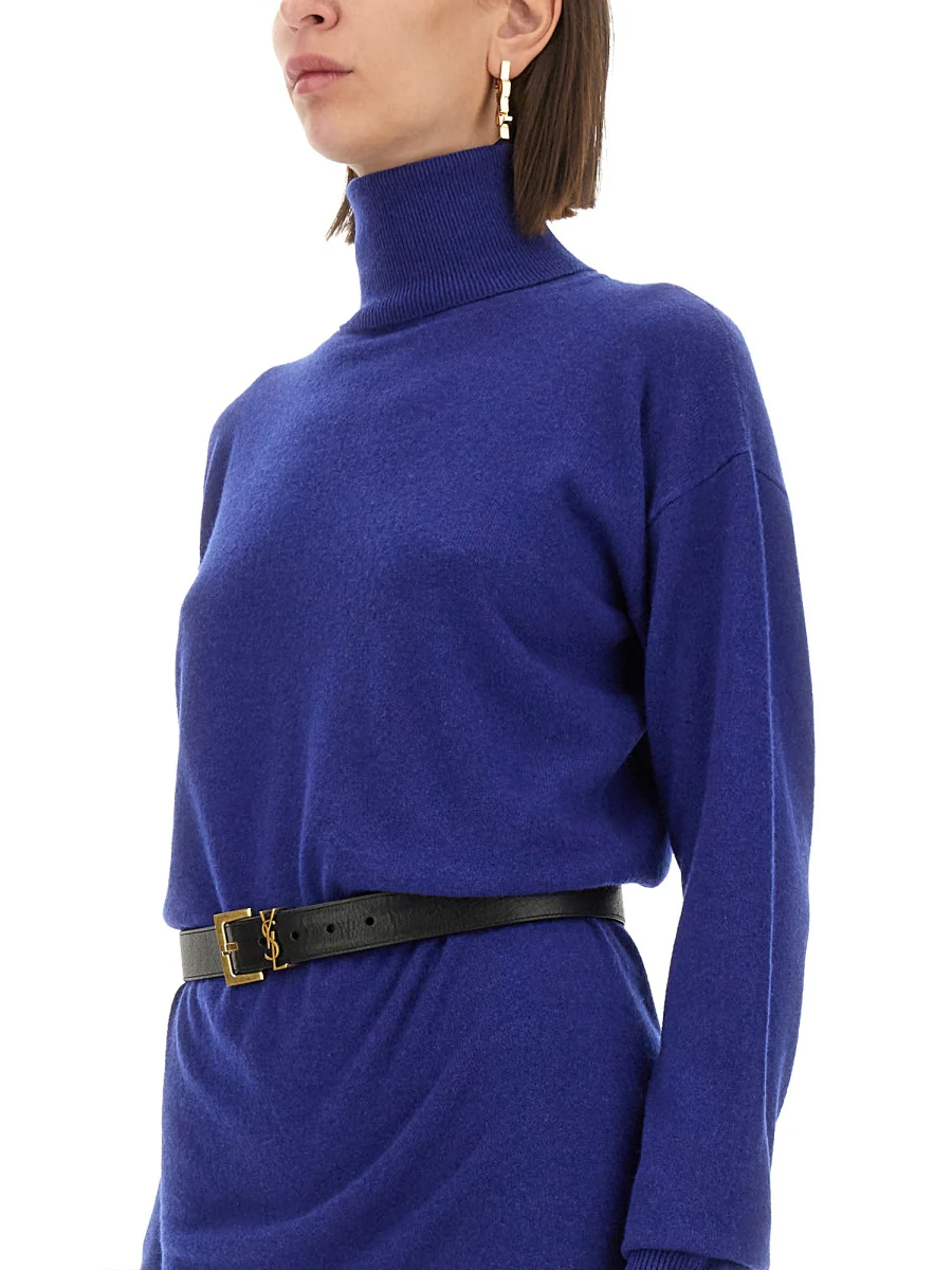 SAINT LAURENT TURTLENECK GARTER SWEATER in CASHMERE - Image 4