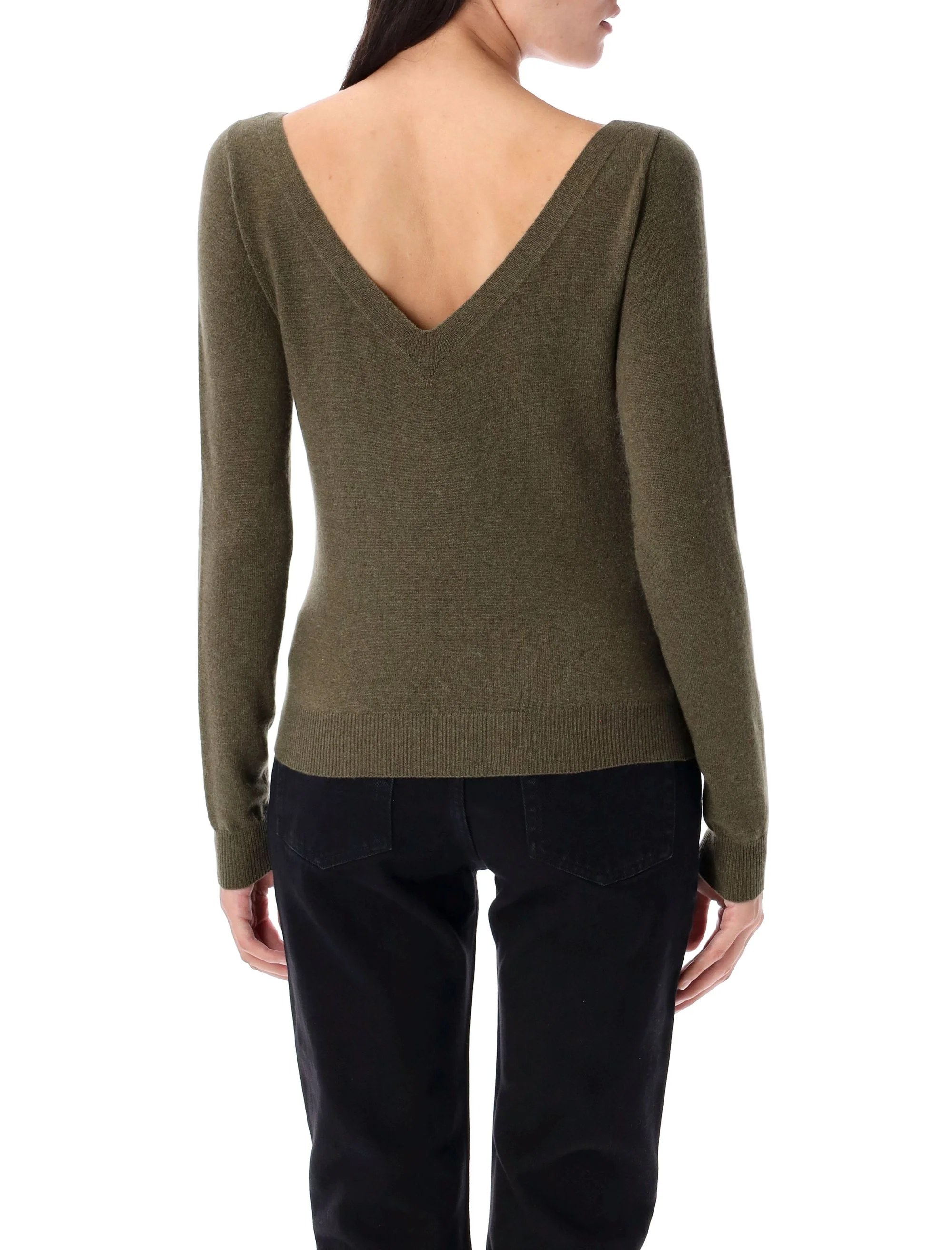 Saint Laurent V-neck Sweater in Cashmere - Image 2
